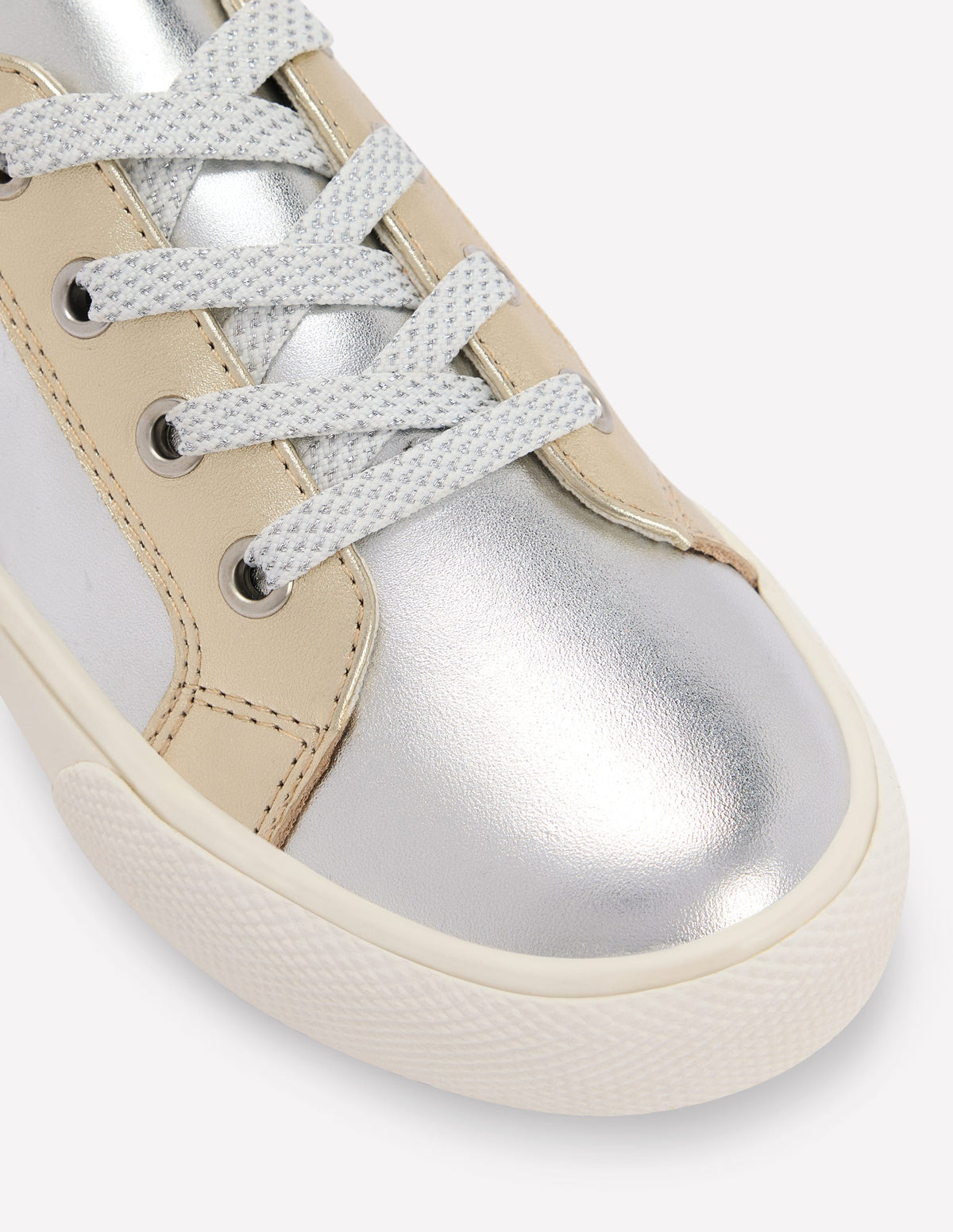 Leather Metallic Low Tops-Metallic - Image 3