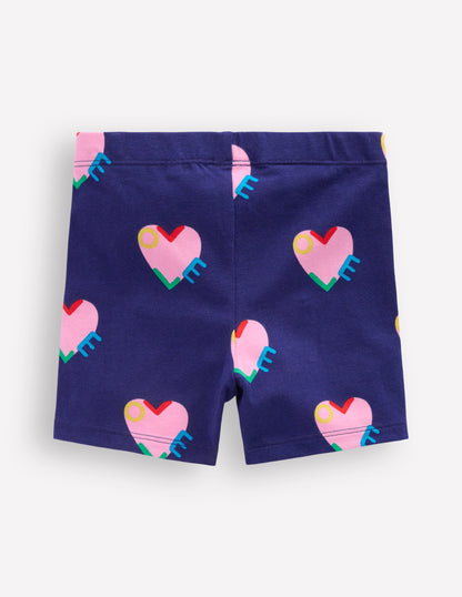 Cartwheel Shorts-Navy Love Hearts-3