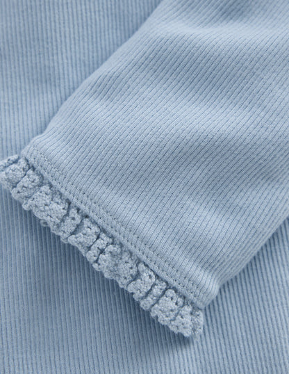 Ribbed Leggings-Glacier Blue-3