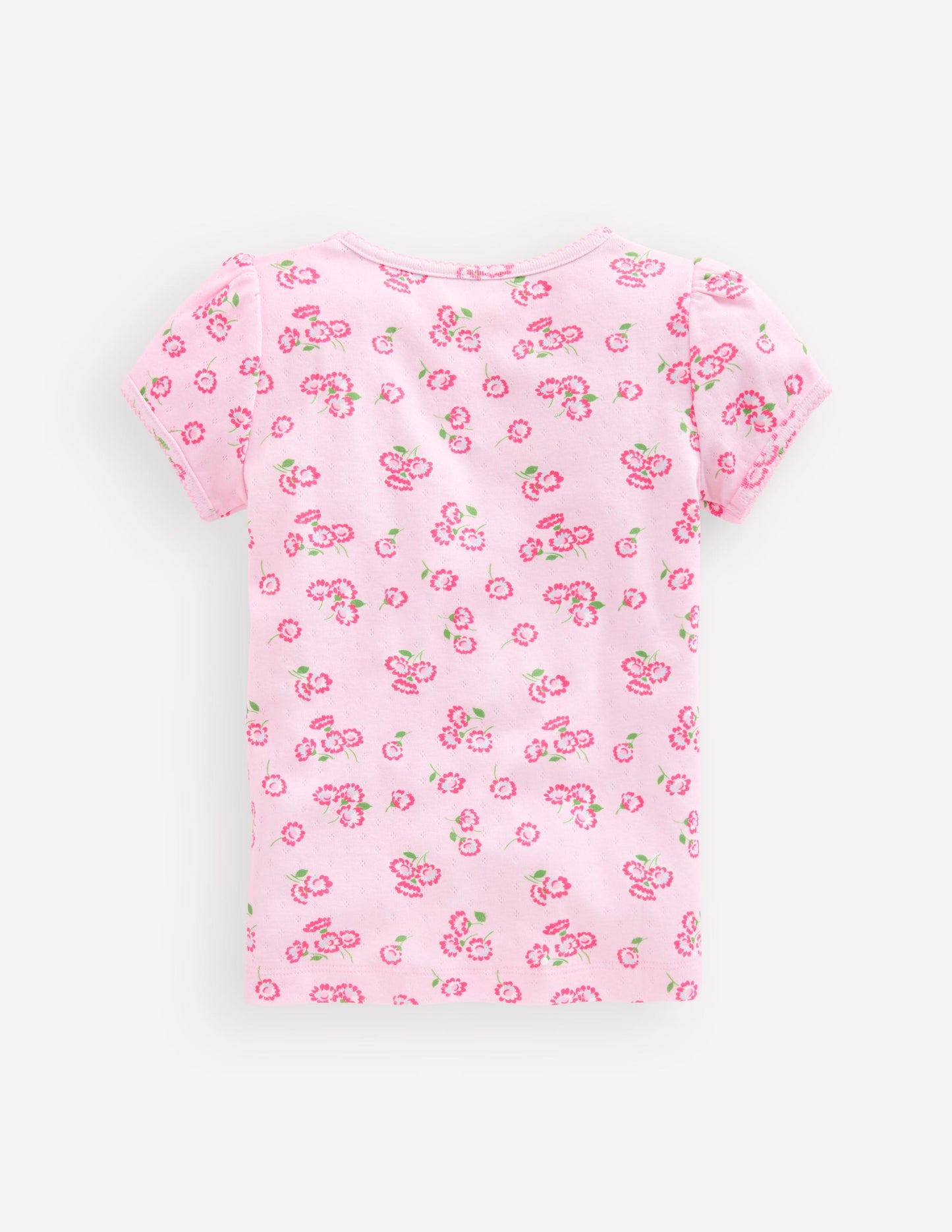 Short Sleeve Pointelle Top-Lotus Daisy