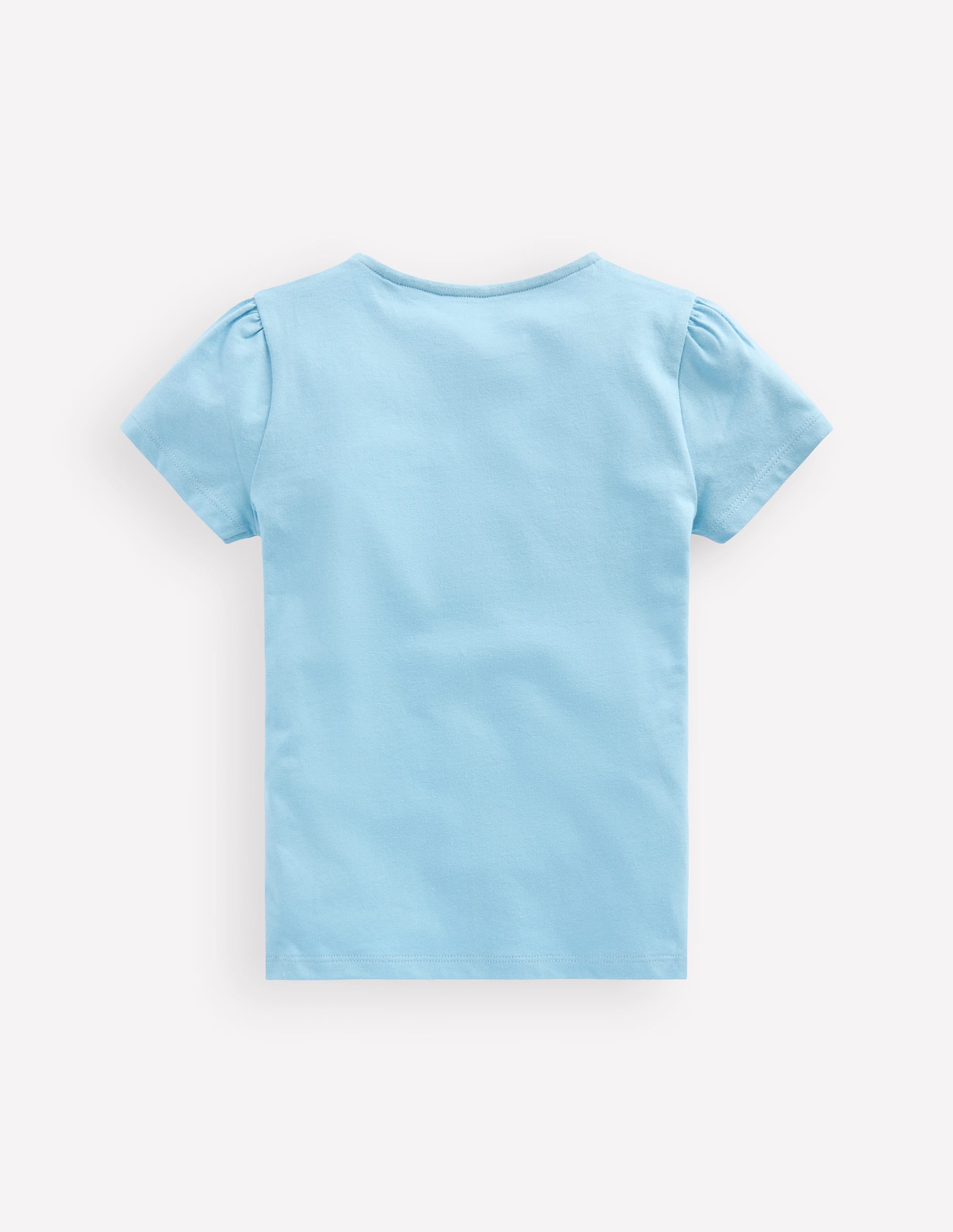 Puff Sleeve Superstitch Top-Blue Flower Bunches - Image 2