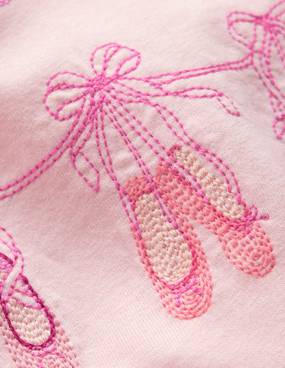 Puff Sleeve Superstitch Top-French Pink Ballet Shoes-3