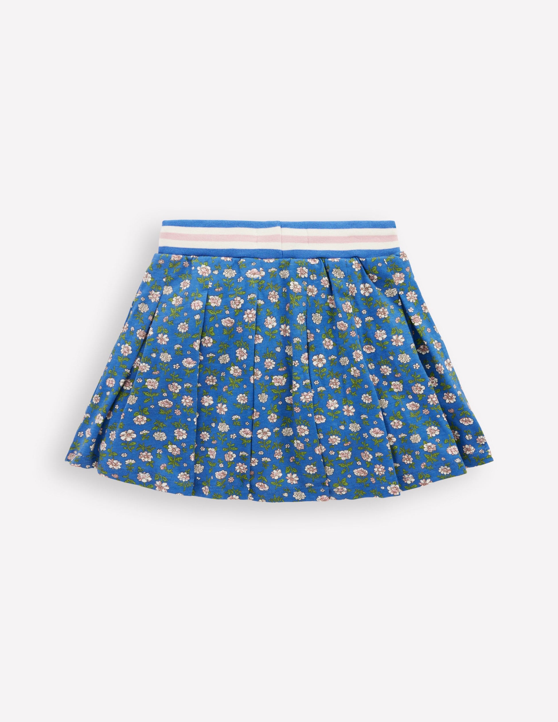 Pleated Jersey Skort-Bluejay Garden Flower-2