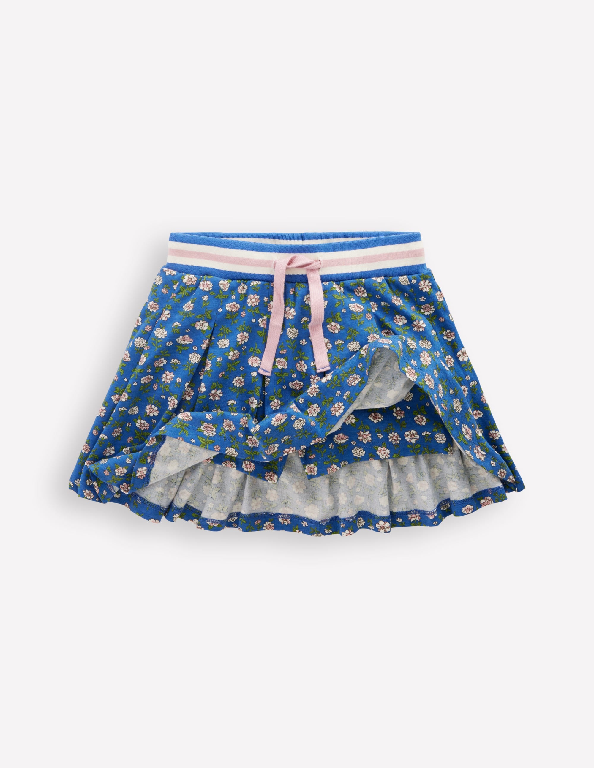 Pleated Jersey Skort-Bluejay Garden Flower - Image 4