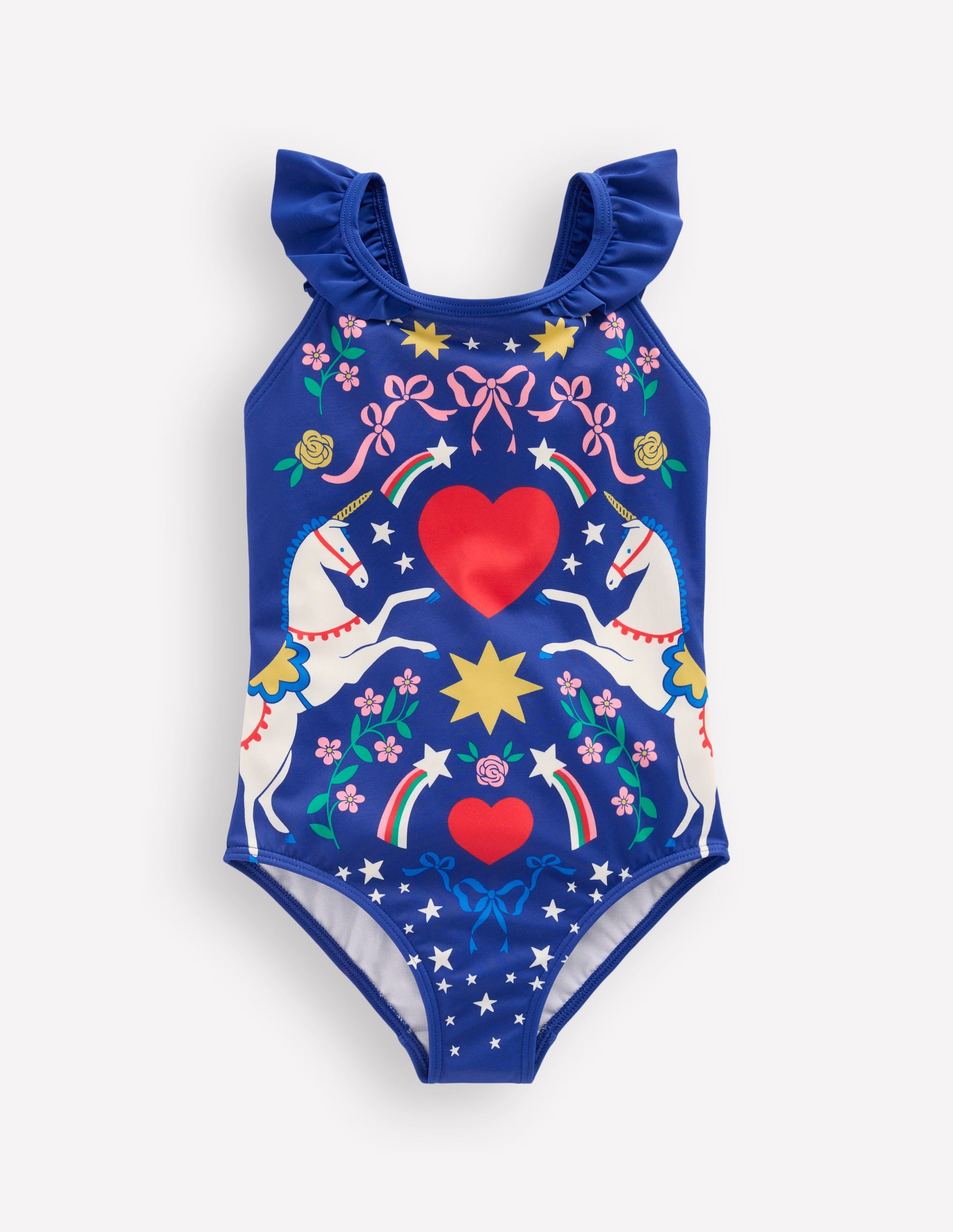 Hallie Frill Strap Swimsuit-Sapphire Blue Unicorn - Image 1