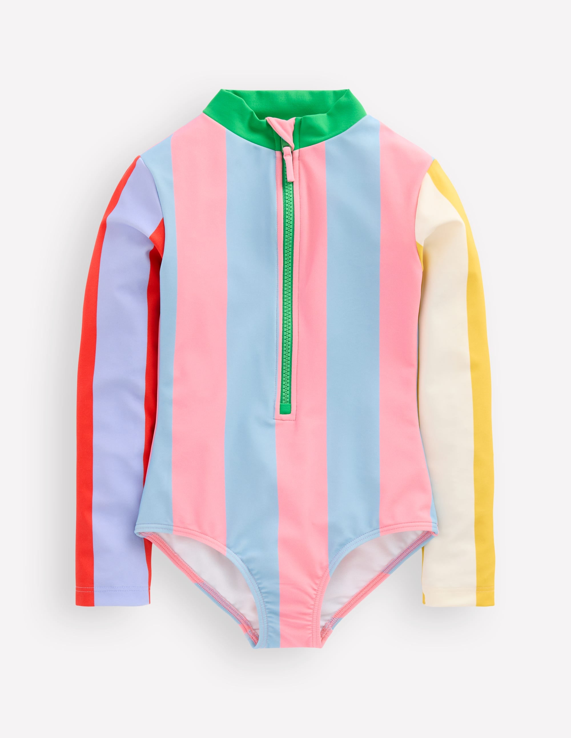 Long-sleeved Swimsuit-Hotpotch Stripe - Image 1