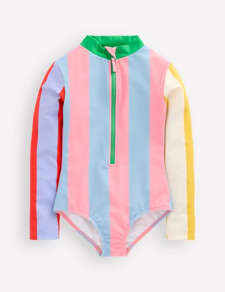 Long-Sleeved Swimsuit-Hotpotch Stripe