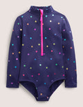 Long-sleeved Swimsuit-Rainbow Foil Confetti Spot