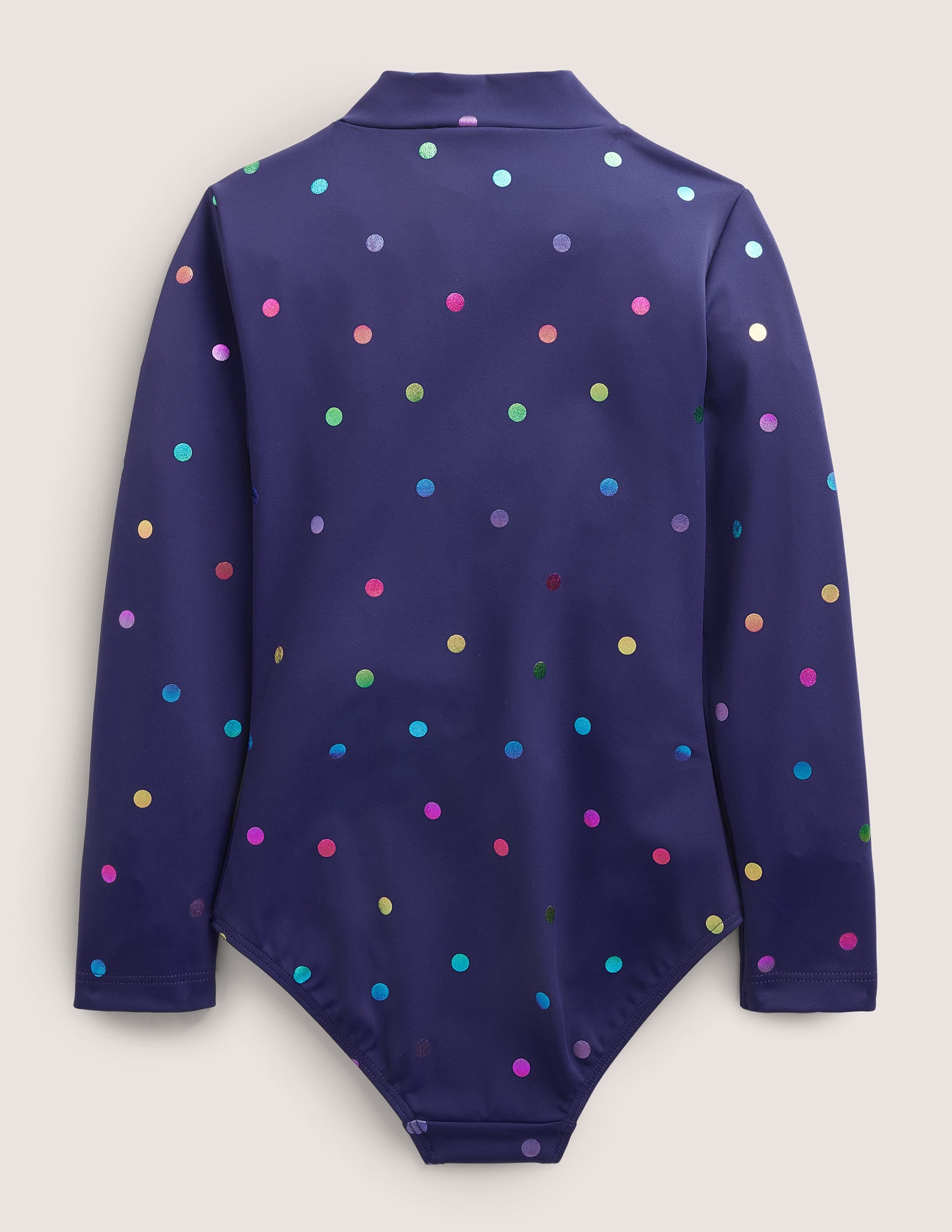 Long-Sleeved Swimsuit-Rainbow Foil Confetti Spot-2