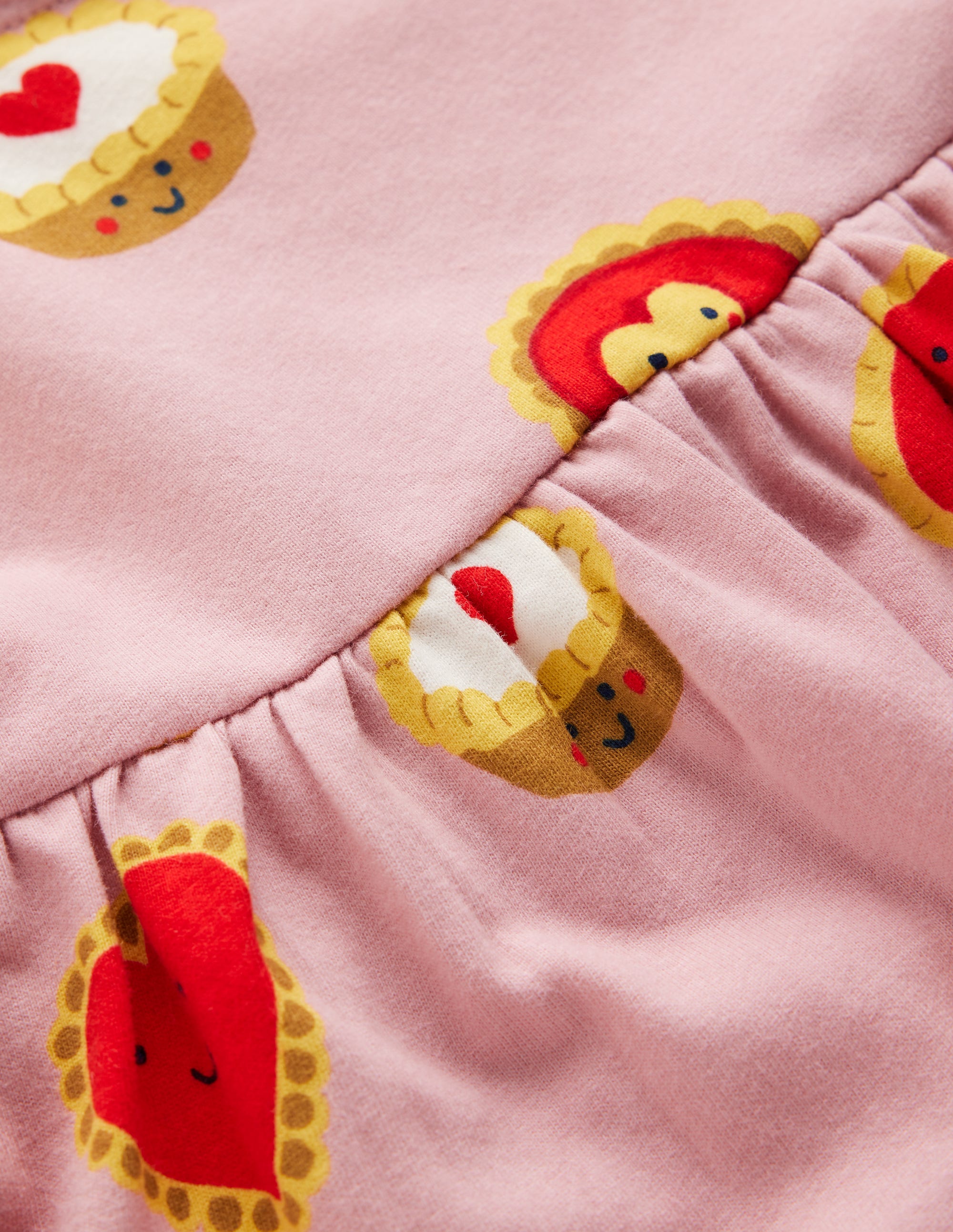 Ariel Twirly Jersey Dress-Vintage Pink Sweet Treats - Image 3