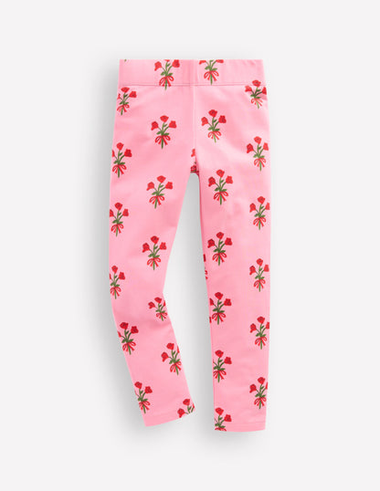Fun Leggings-Bubblegum Pink Posy-1