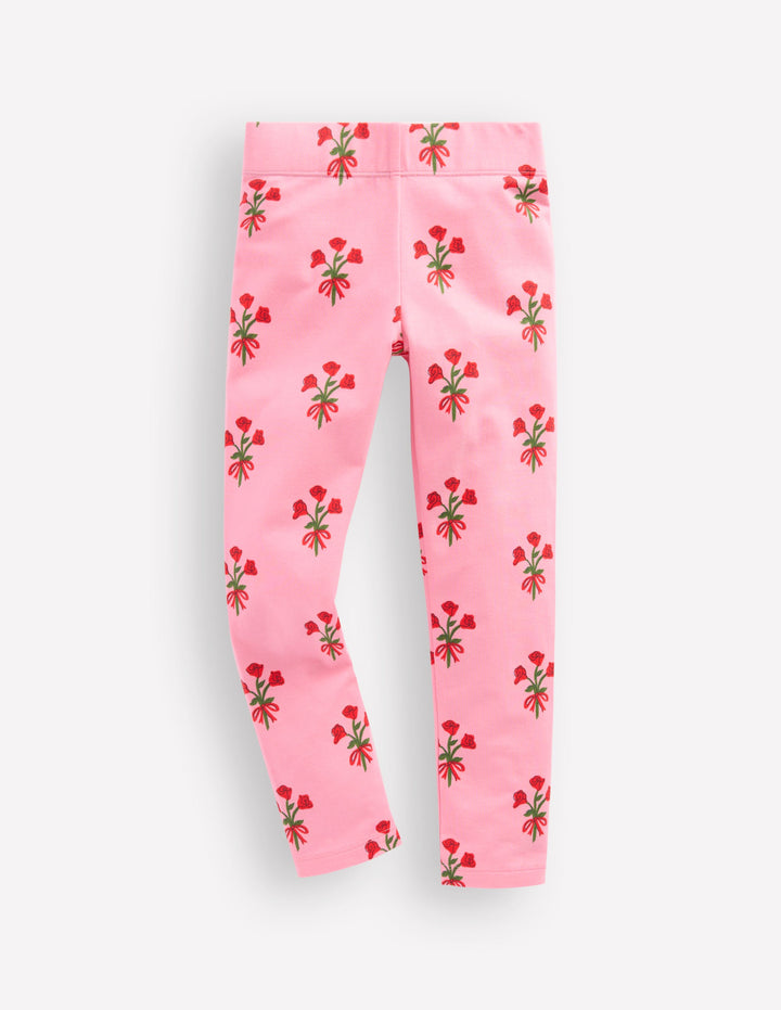 Fun Leggings-Bubblegum Pink Posy