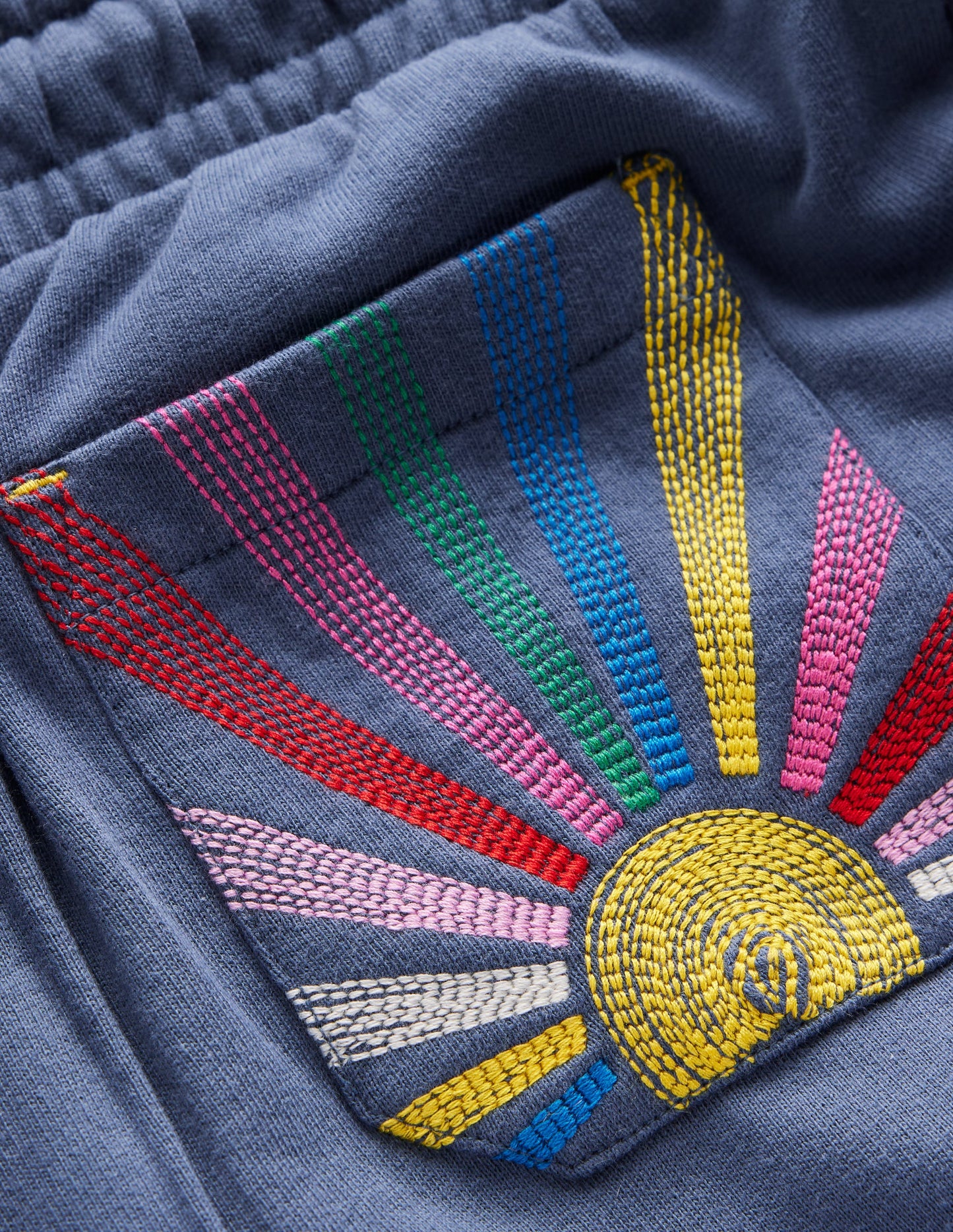 Bobbie Appliqué Joggers-Vintage Indigo Sun