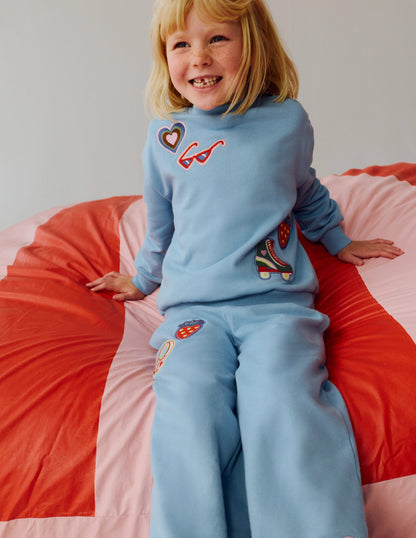 Bobbie Appliqué Joggers-Glacier Lake Badges-1