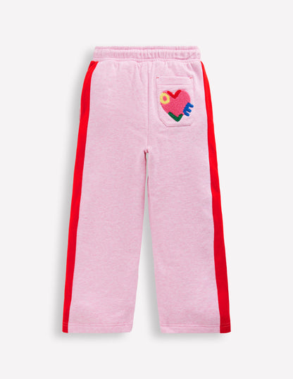 Bobbie Appliqué Joggers-Pink Marl Love-3