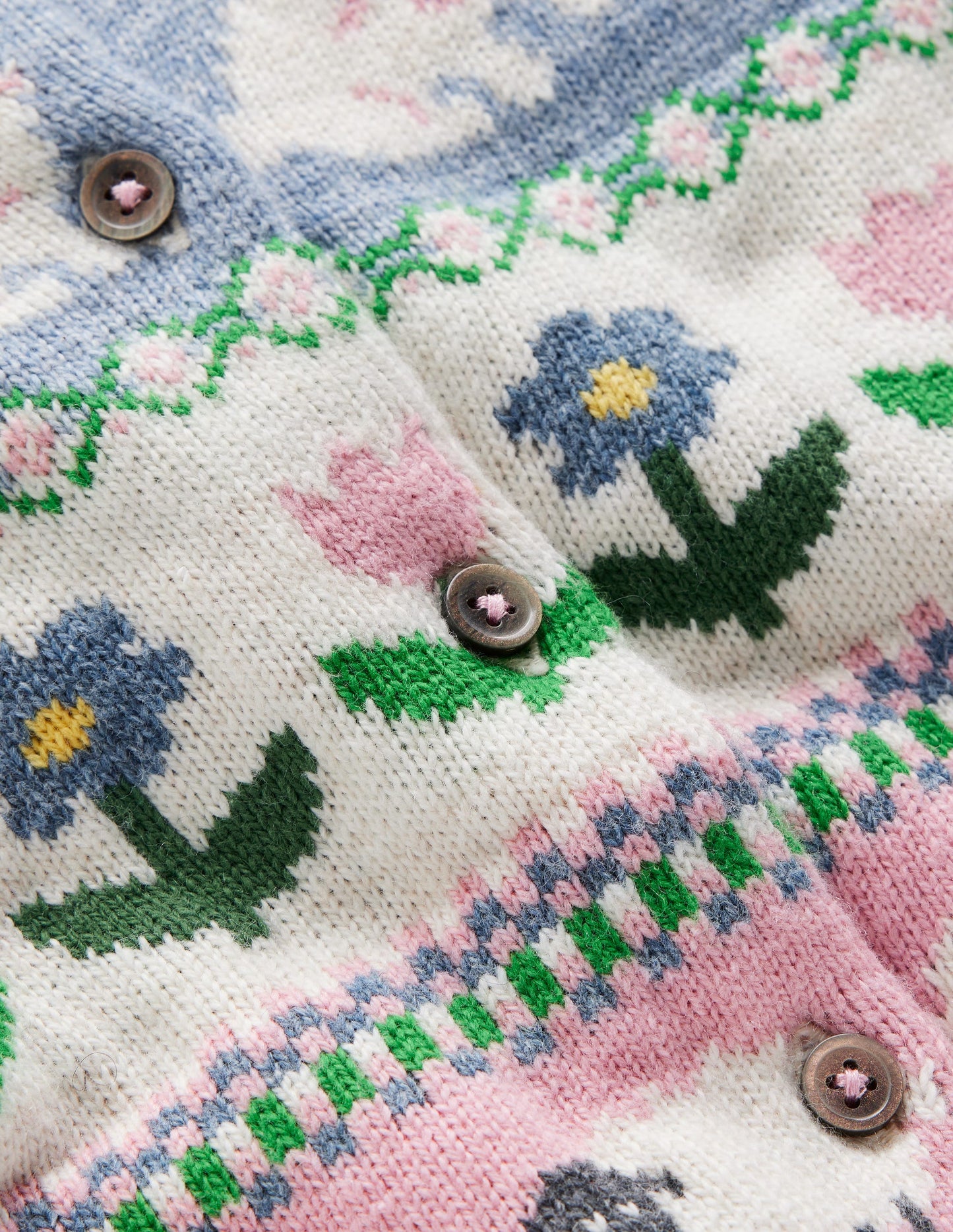 Edie Fair Isle Cardigan-Glacier Blue Bunny Fair Isle