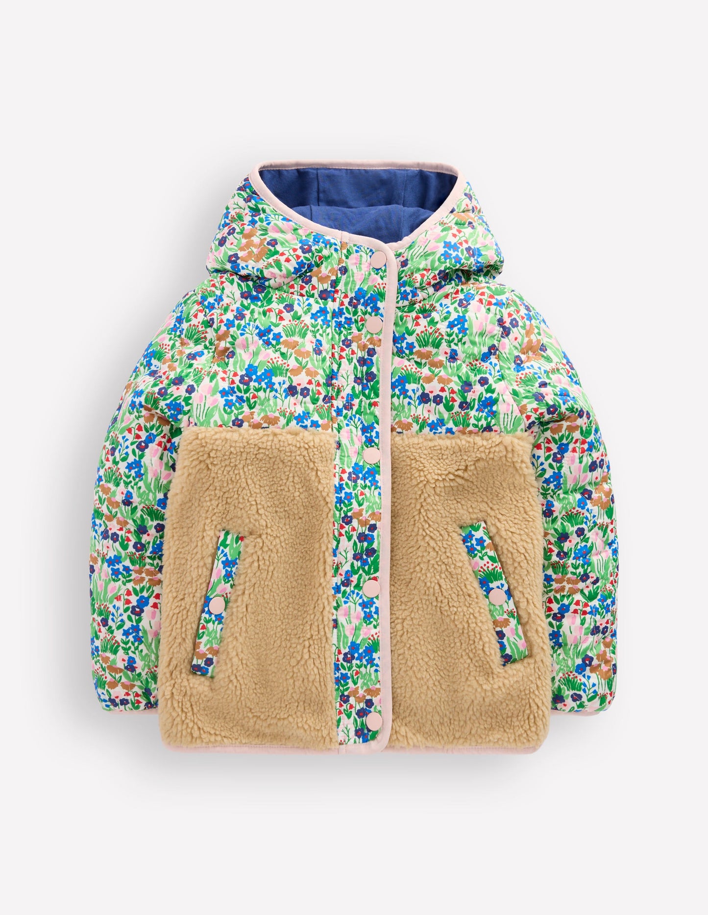 Janie Borg Mix Jacket-Blue Spring Flowerbed