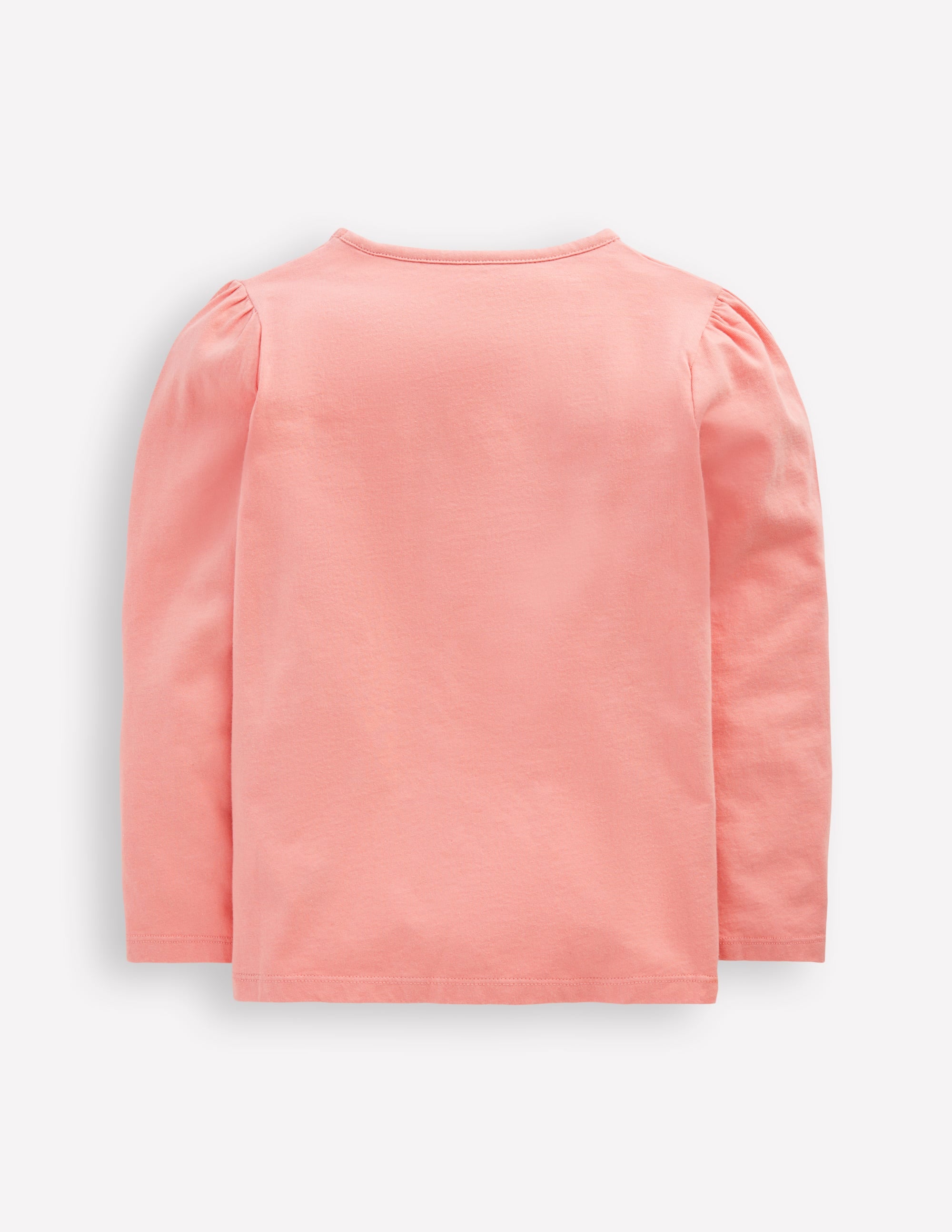 Puff Sleeve Appliqué  T-shirt-Pink Bunny - Image 2