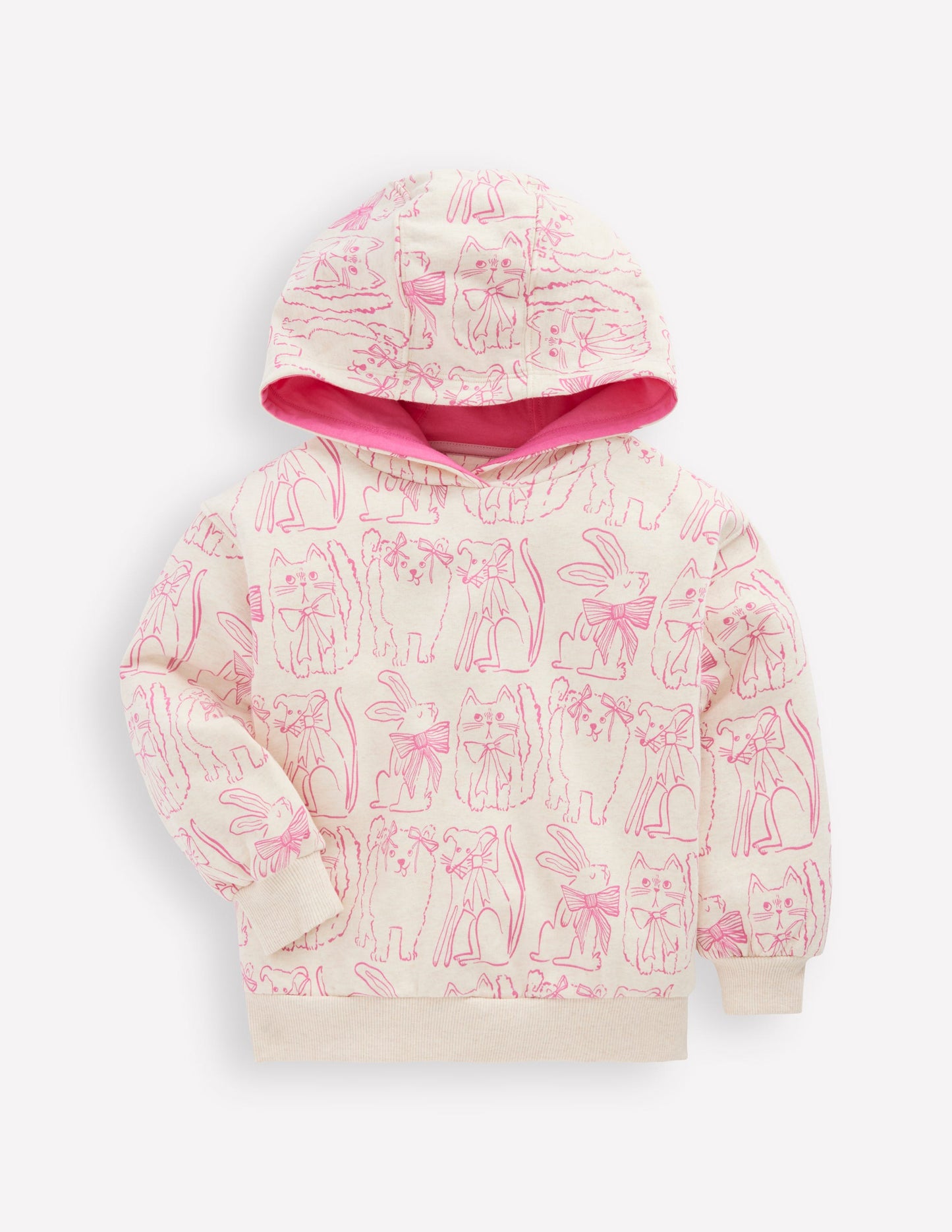Printed Hoodie-Oatmeal Pets