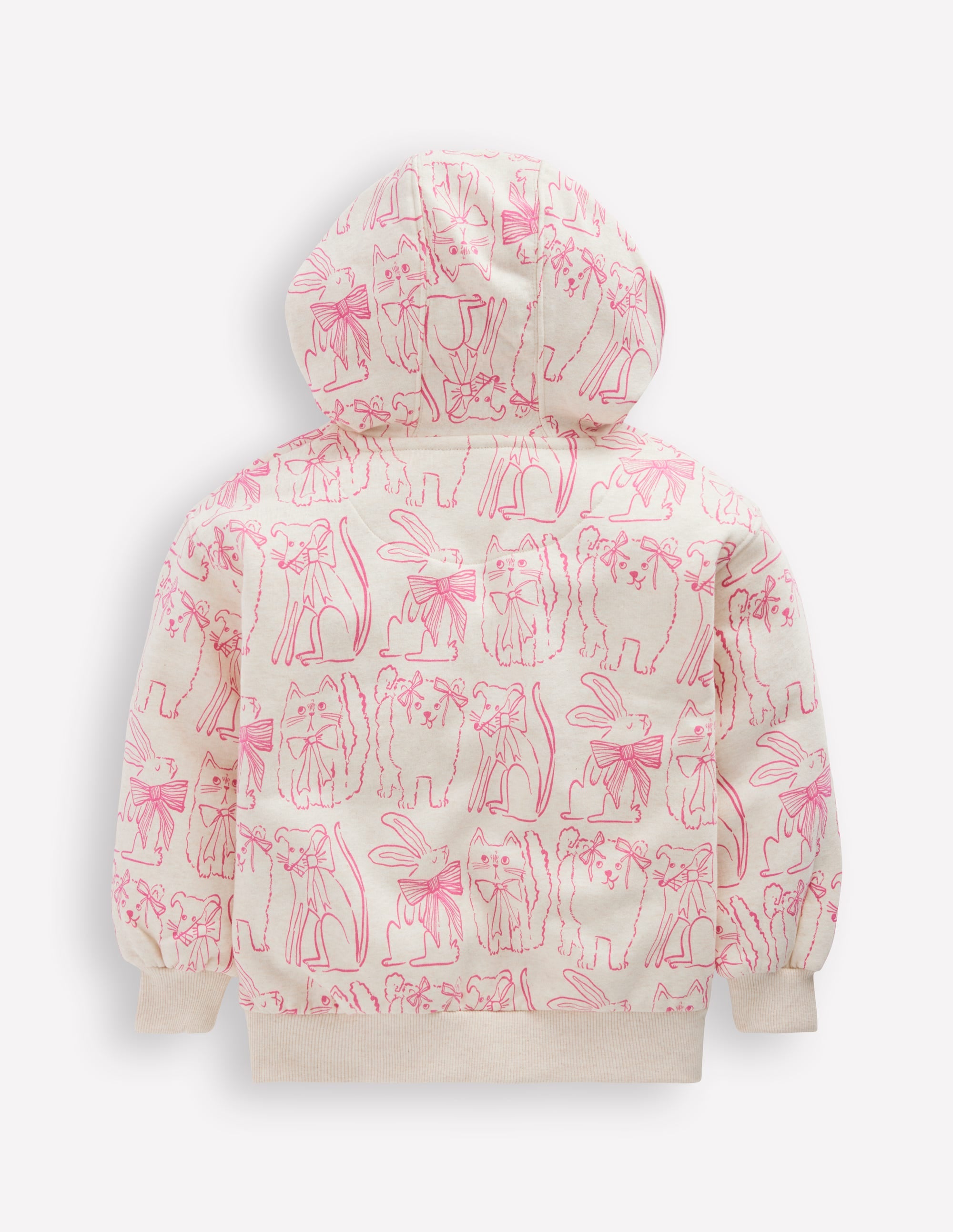 Printed Hoodie-Oatmeal Pets - Image 6