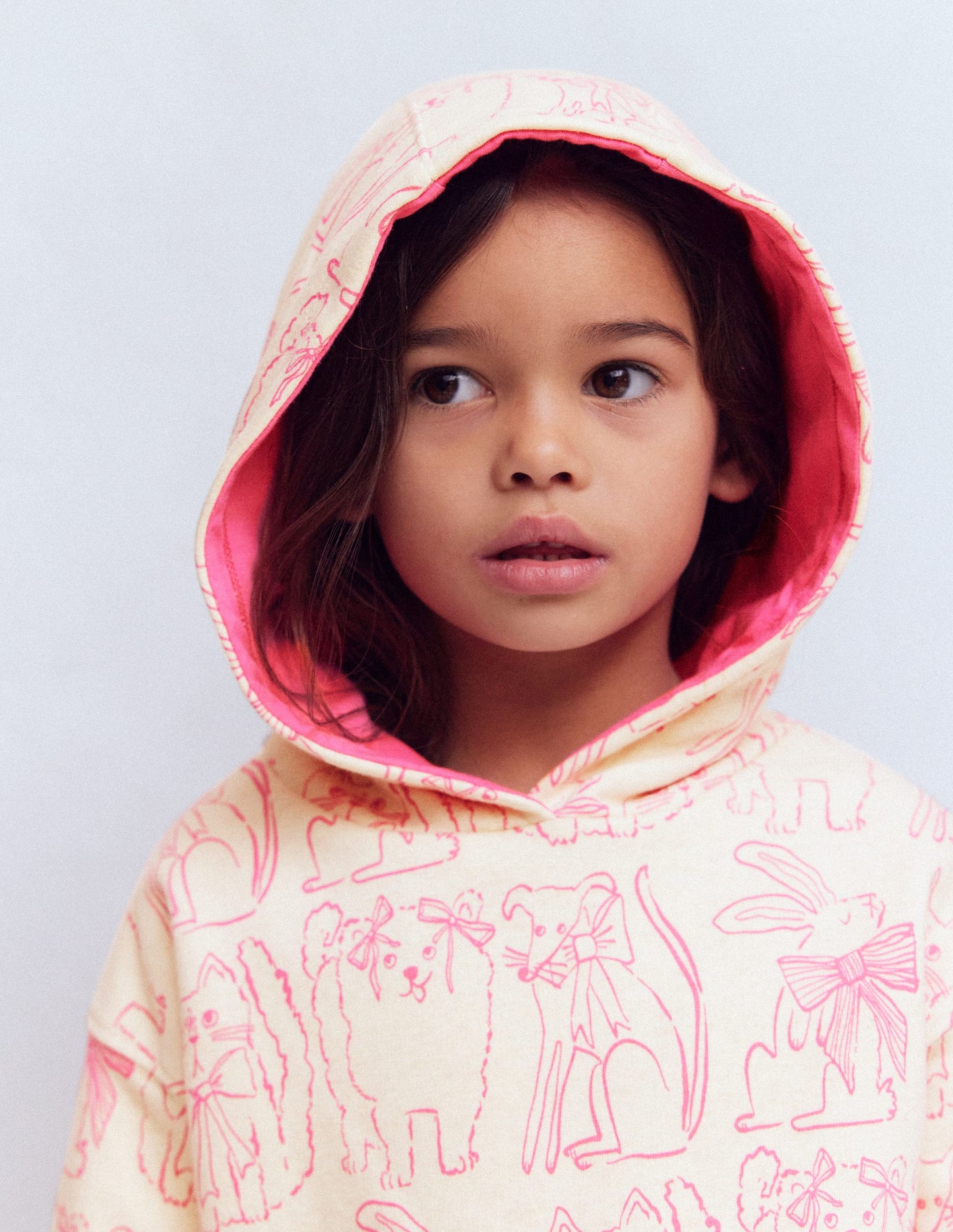 Printed Hoodie-Oatmeal Pets