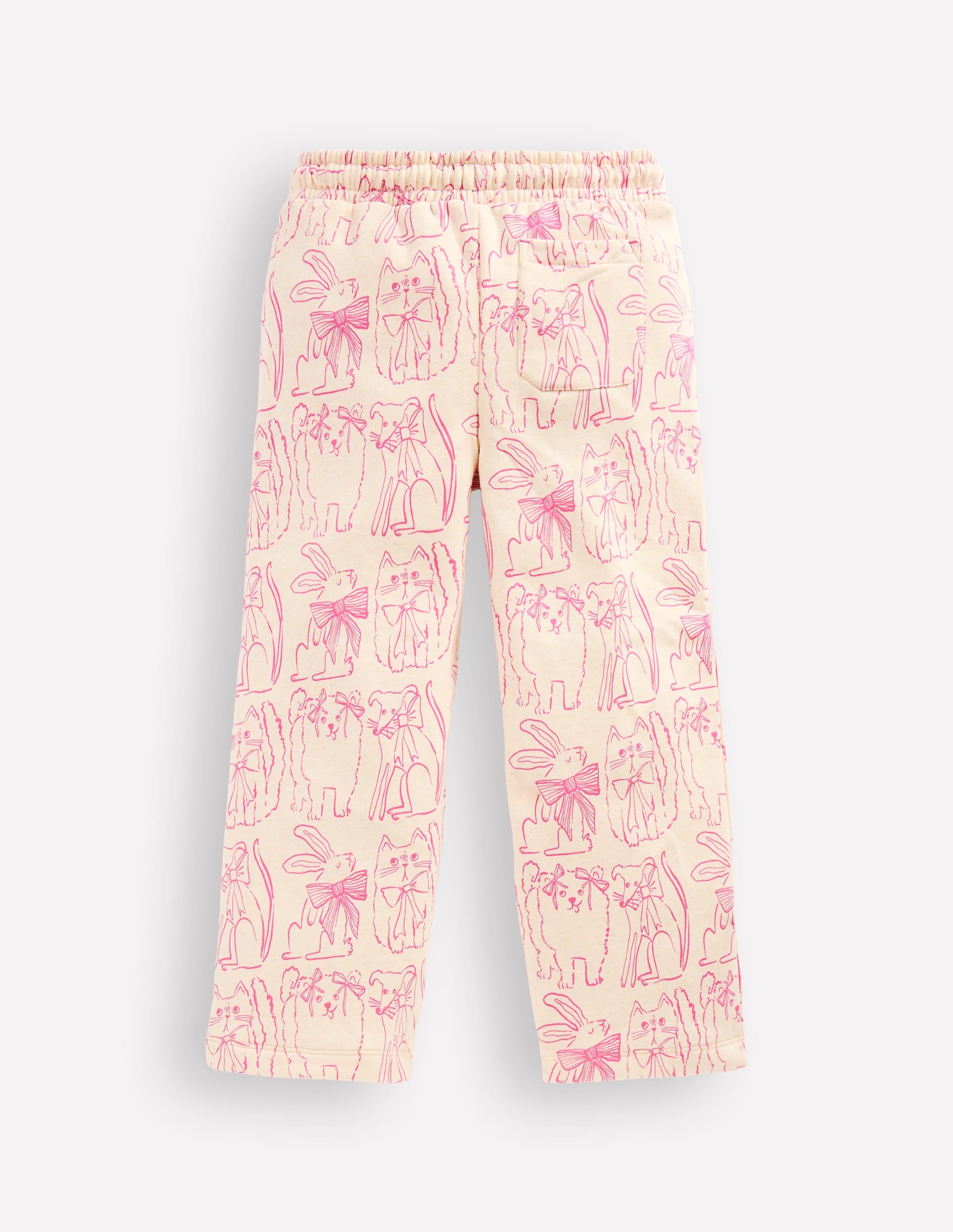Wide Leg Printed Jogger-Oatmeal Cats - Image 5