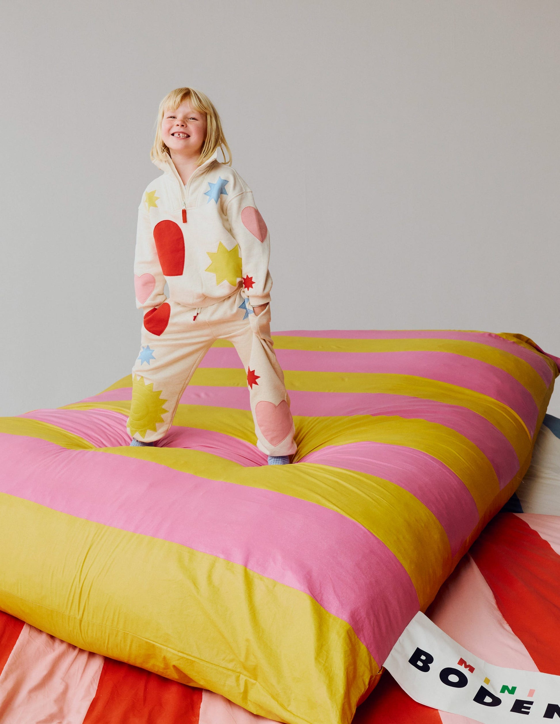 Printed Cosy Joggers-Applique Shapes-1