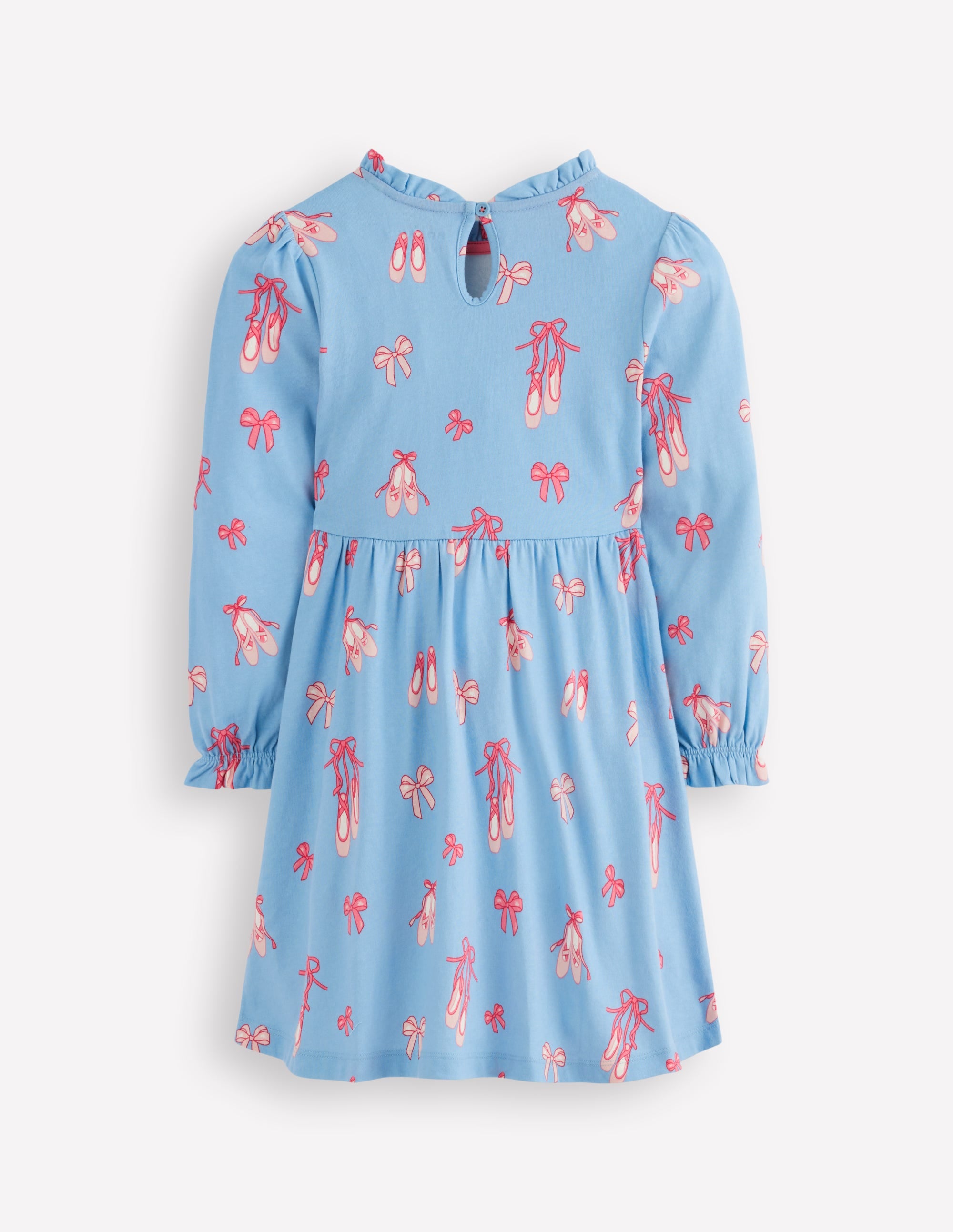 Blouson Sleeve Jersey Dress-Pale Blue Ballet Shoes - Image 4