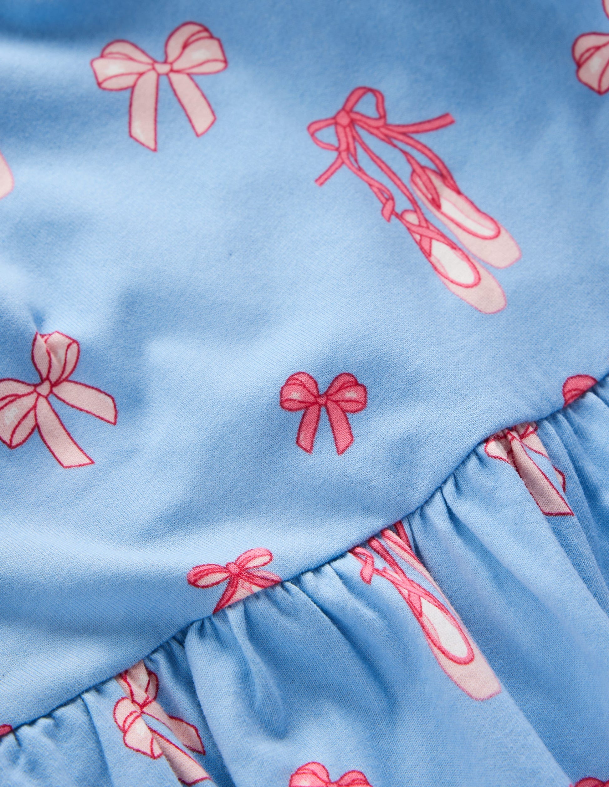 Blouson Sleeve Jersey Dress-Pale Blue Ballet Shoes-5