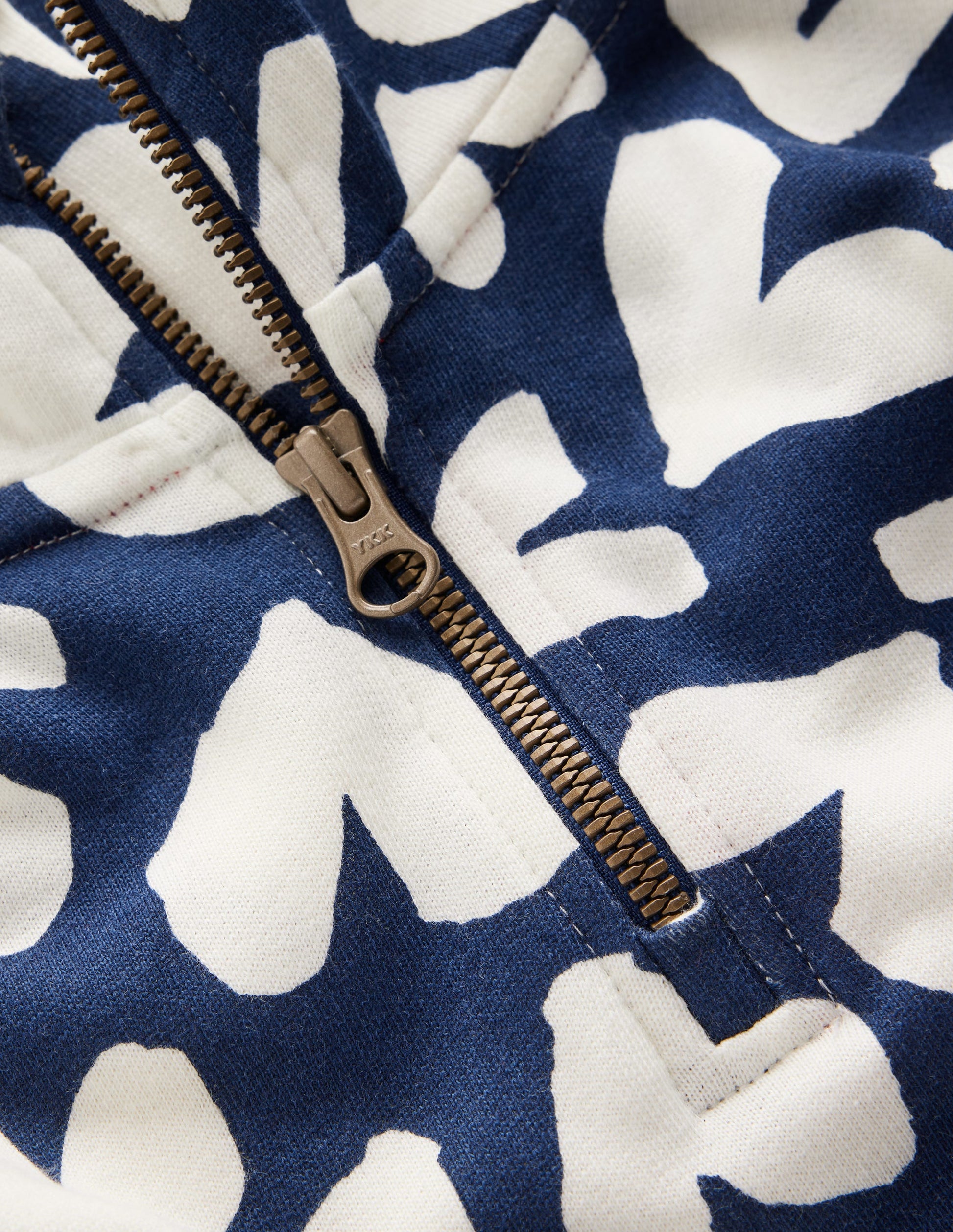 Half Zip Sweat Dress-College Navy Collage Hearts-3