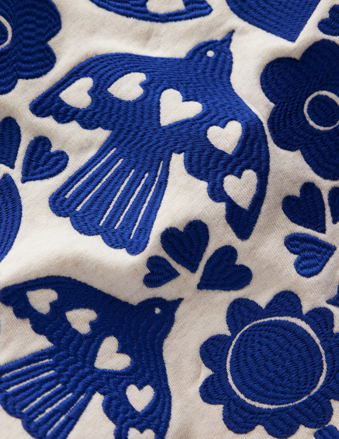 Drop Waist Sweatshirt Dress-Oatmeal Marl Appliqué