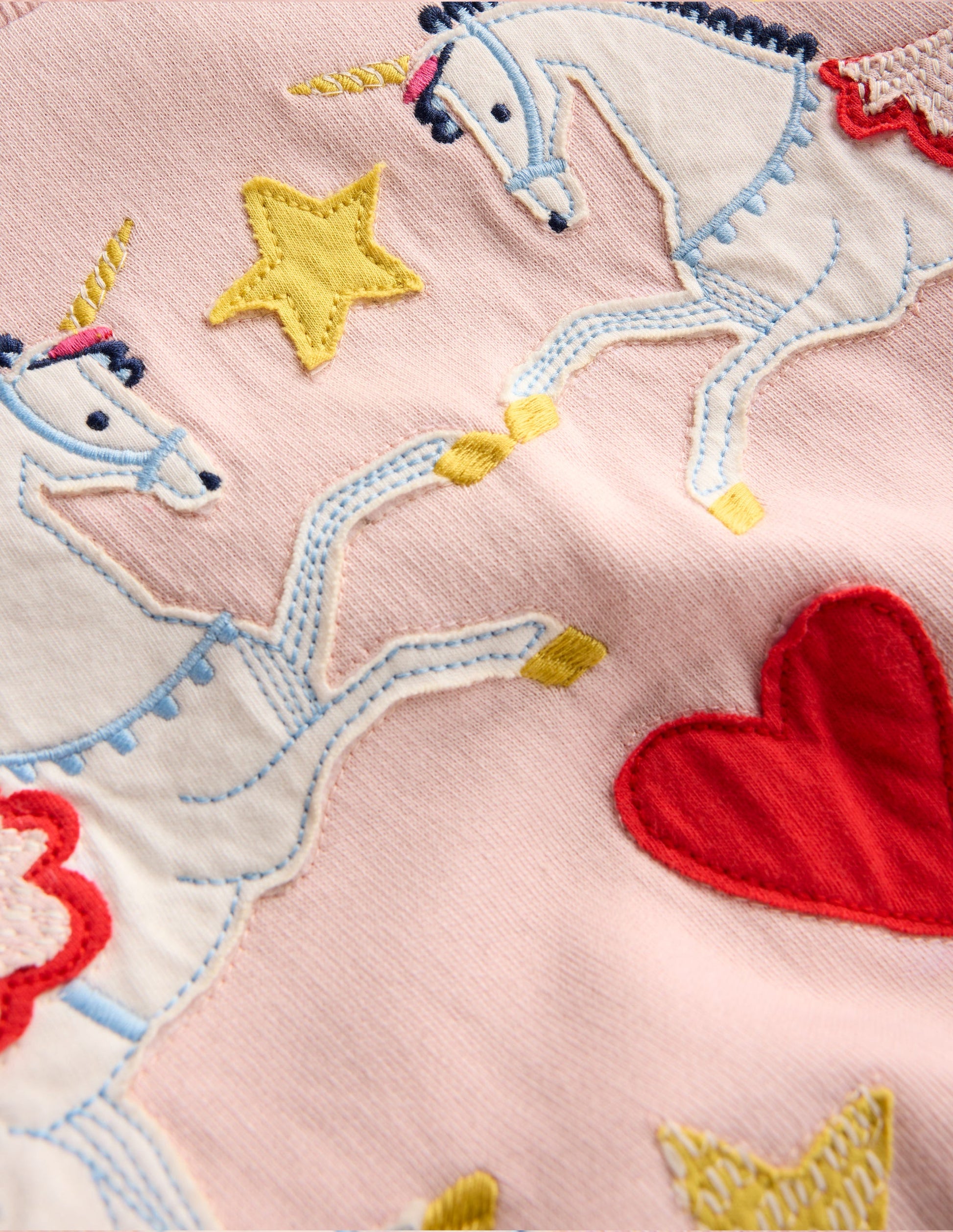 Drop Waist Sweatshirt Dress-Chalk Pink Appliqué-3