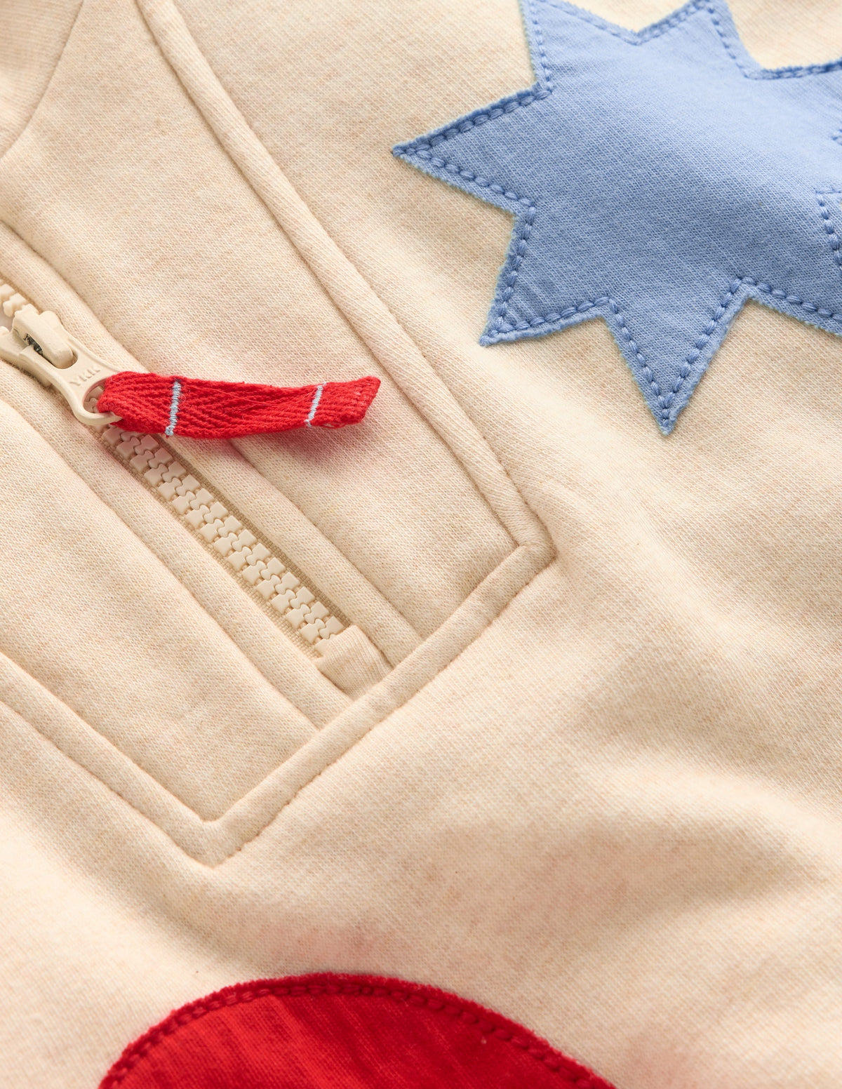 Half-zip Sweatshirt-Applique Shapes - Image 3