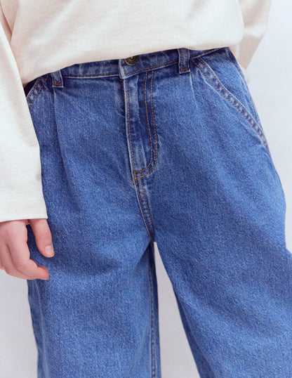 Pleat Jeans-Mid Vintage Denim-3