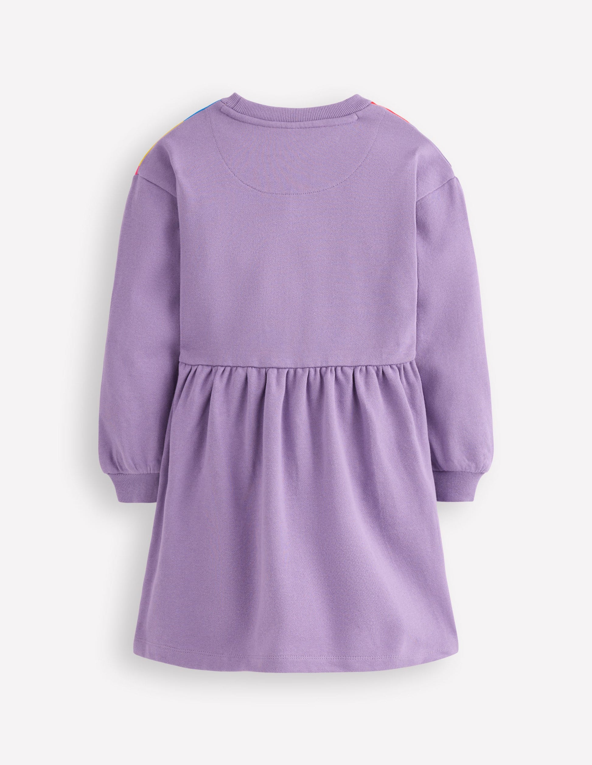 Drop Shoulder Sweat Dress-Aster Purple Sunray-2