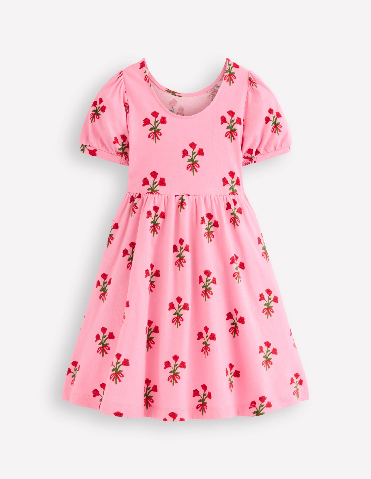 Ballerina Jersey Dress-Bubblegum Pink Posy