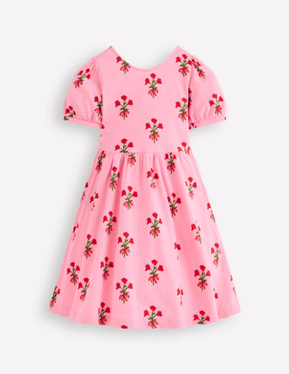 Ballerina Jersey Dress-Bubblegum Pink Posy-1