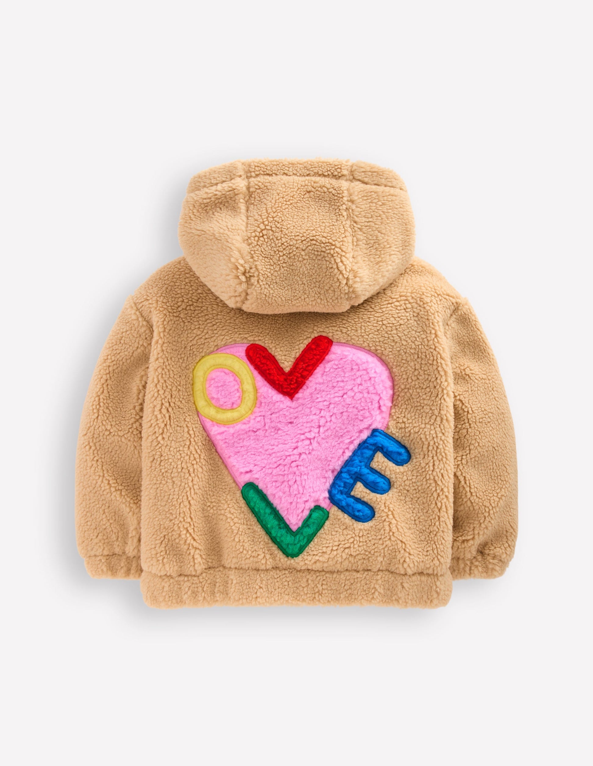 Relaxed Borg Zip-through-Love Applique Borg-3