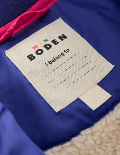 Fun Bomber Jacket-Navy Placement Rainbow Print-7