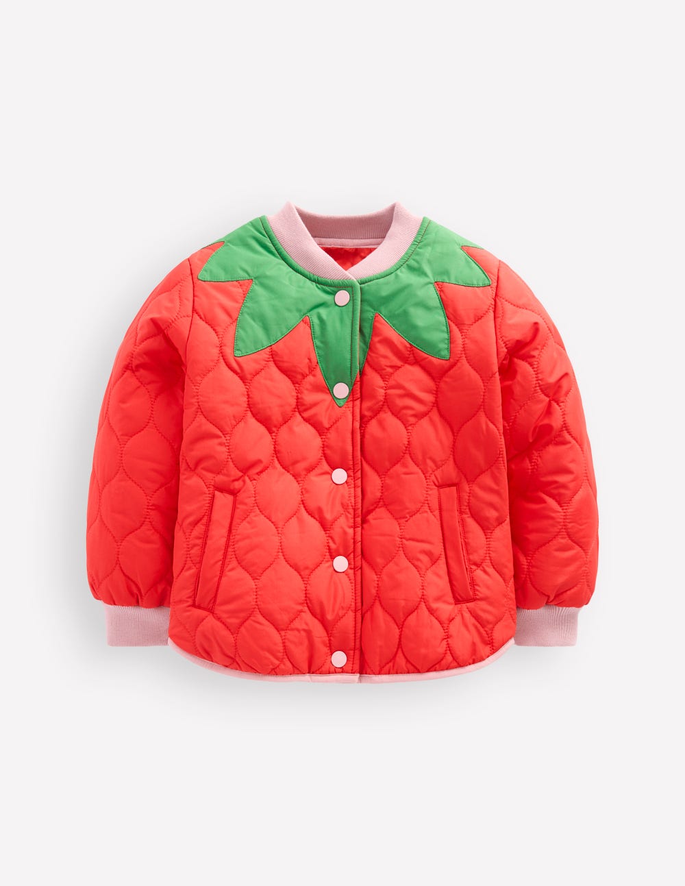 Fun Bomber Jacket-Strawberry Applique