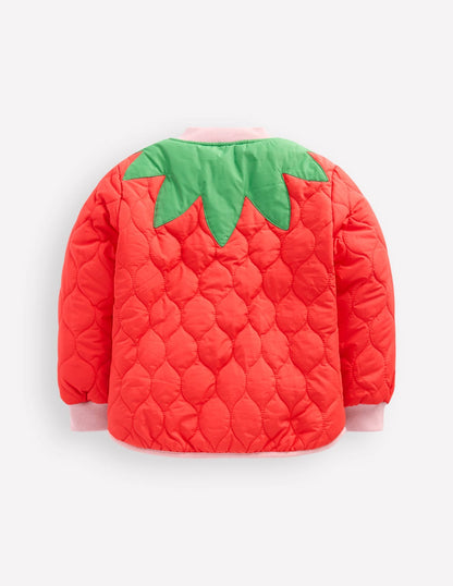 Fun Bomber Jacket-Strawberry Applique-2