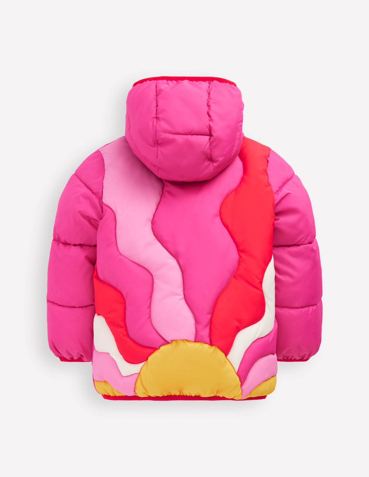 Applique Padded Coat-Pink Sun Wave