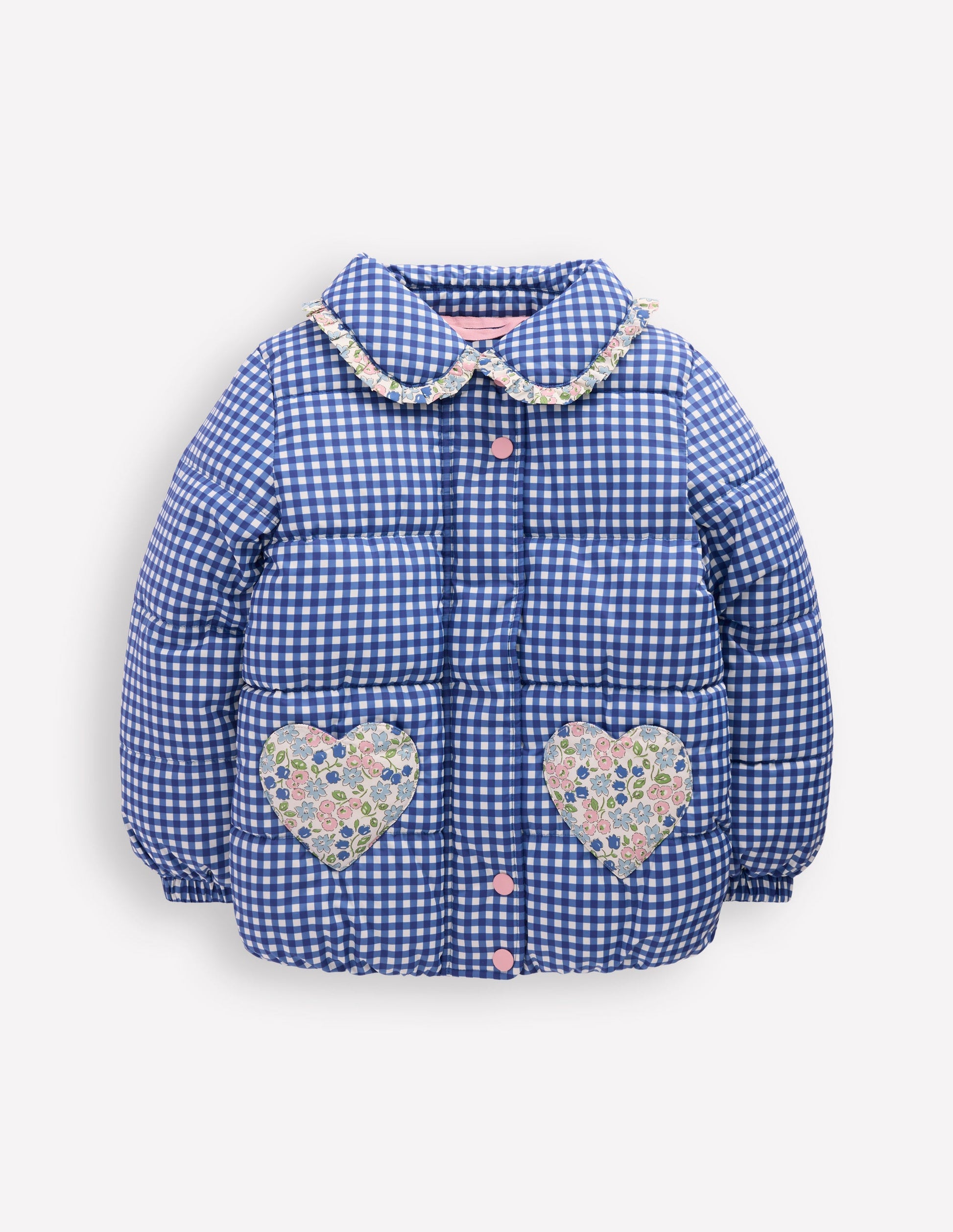 Padded Gingham Jacket-Gingham Floral Mix-5