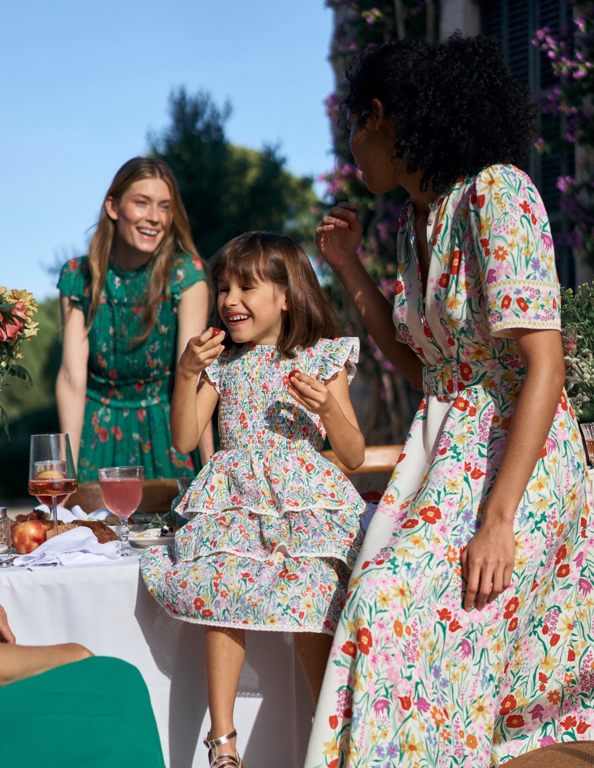 Tiered Lace Trim Dress-Multi Spring Floral - Image 4