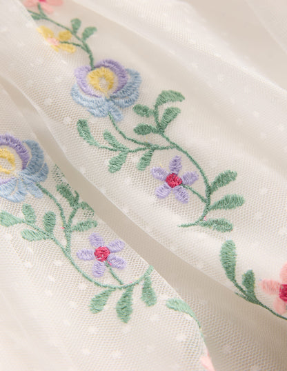 Tulle Cross Back Dress-Soft Ivory-4