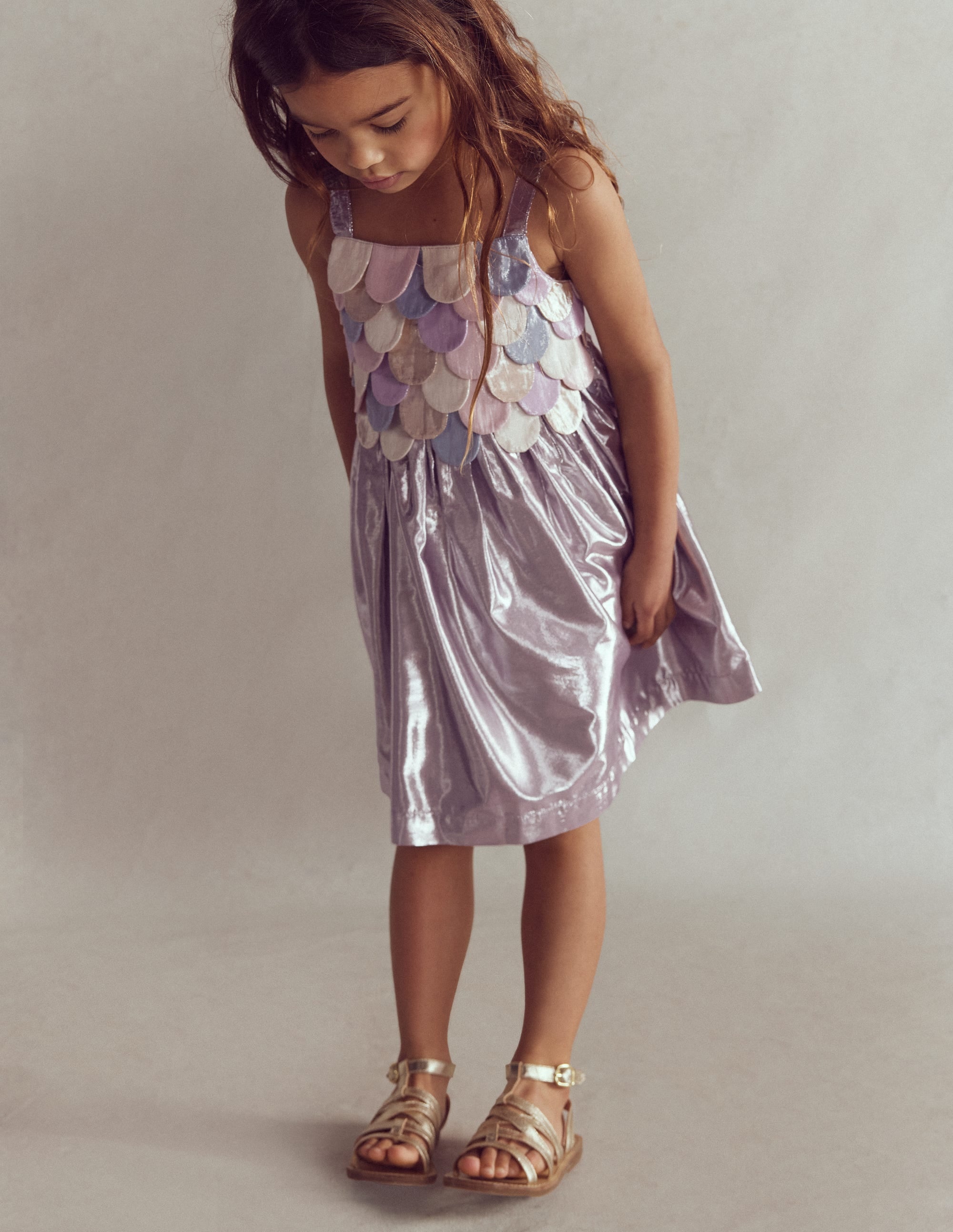 Metallic Mermaid Dress-Multi Mermaid Metallic - Image 1