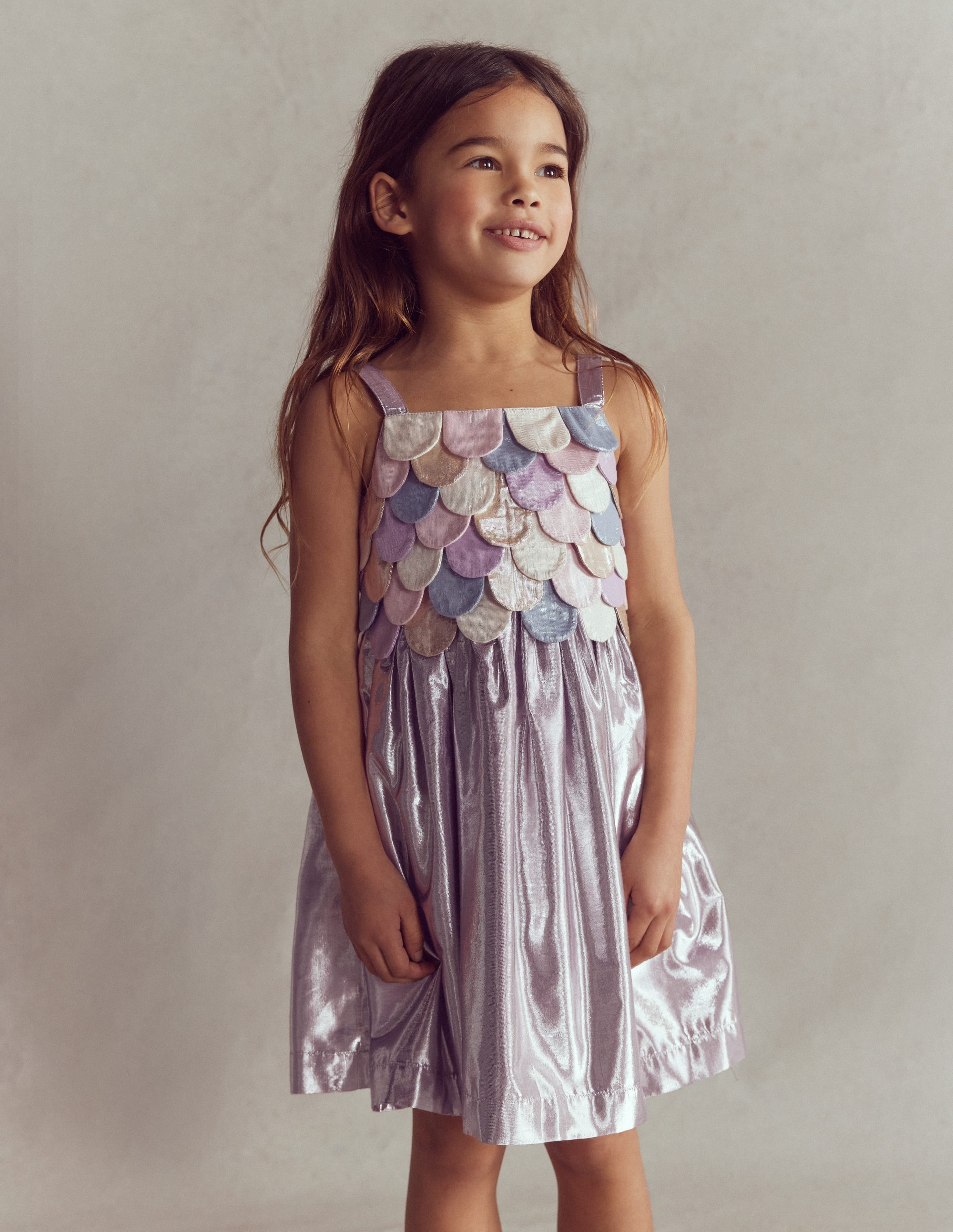 Metallic Mermaid Dress-Multi Mermaid Metallic - Image 3