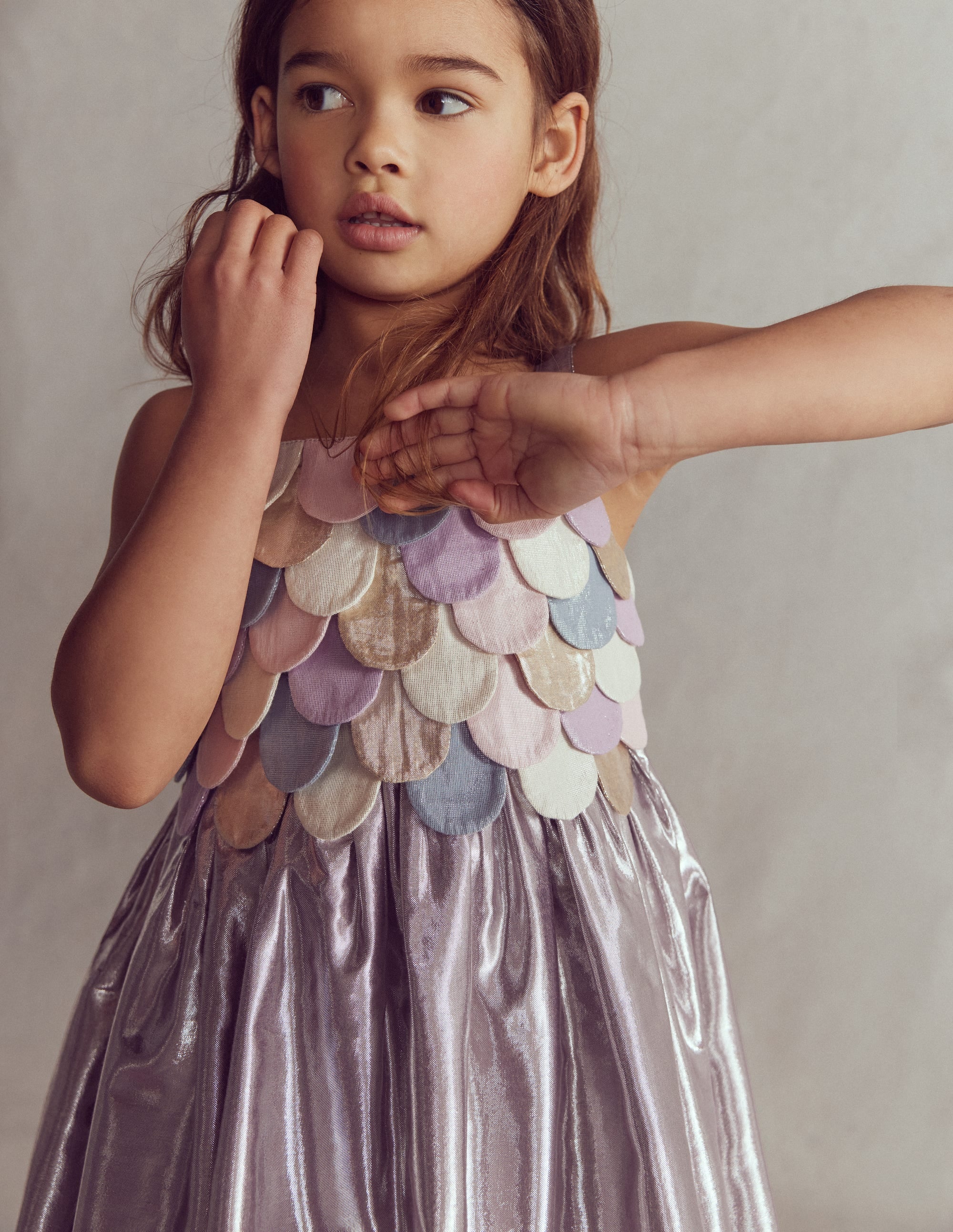 Metallic Mermaid Dress-Multi Mermaid Metallic - Image 4