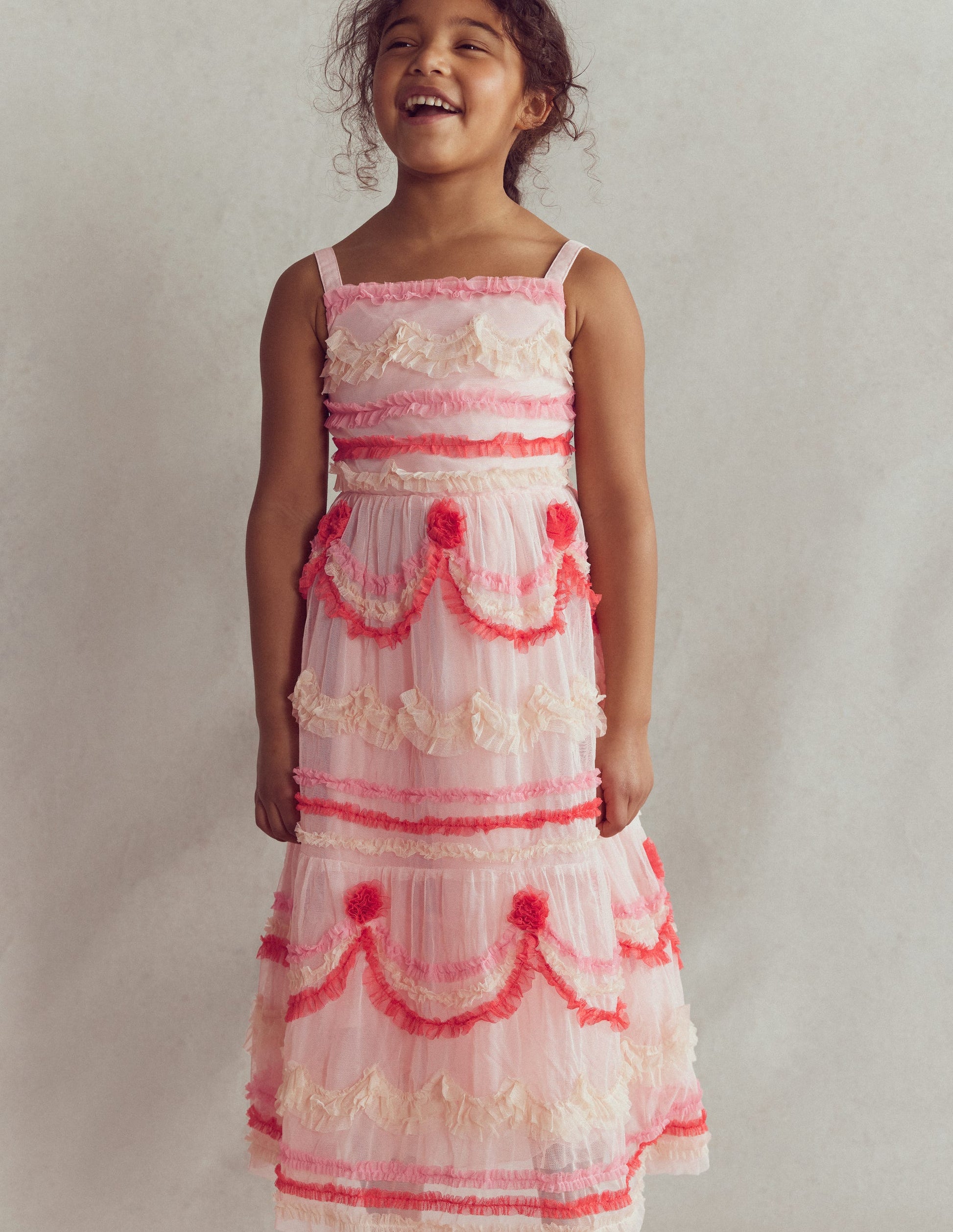 Tiered Cake Tulle Dress-Chalk Pink Cake-1