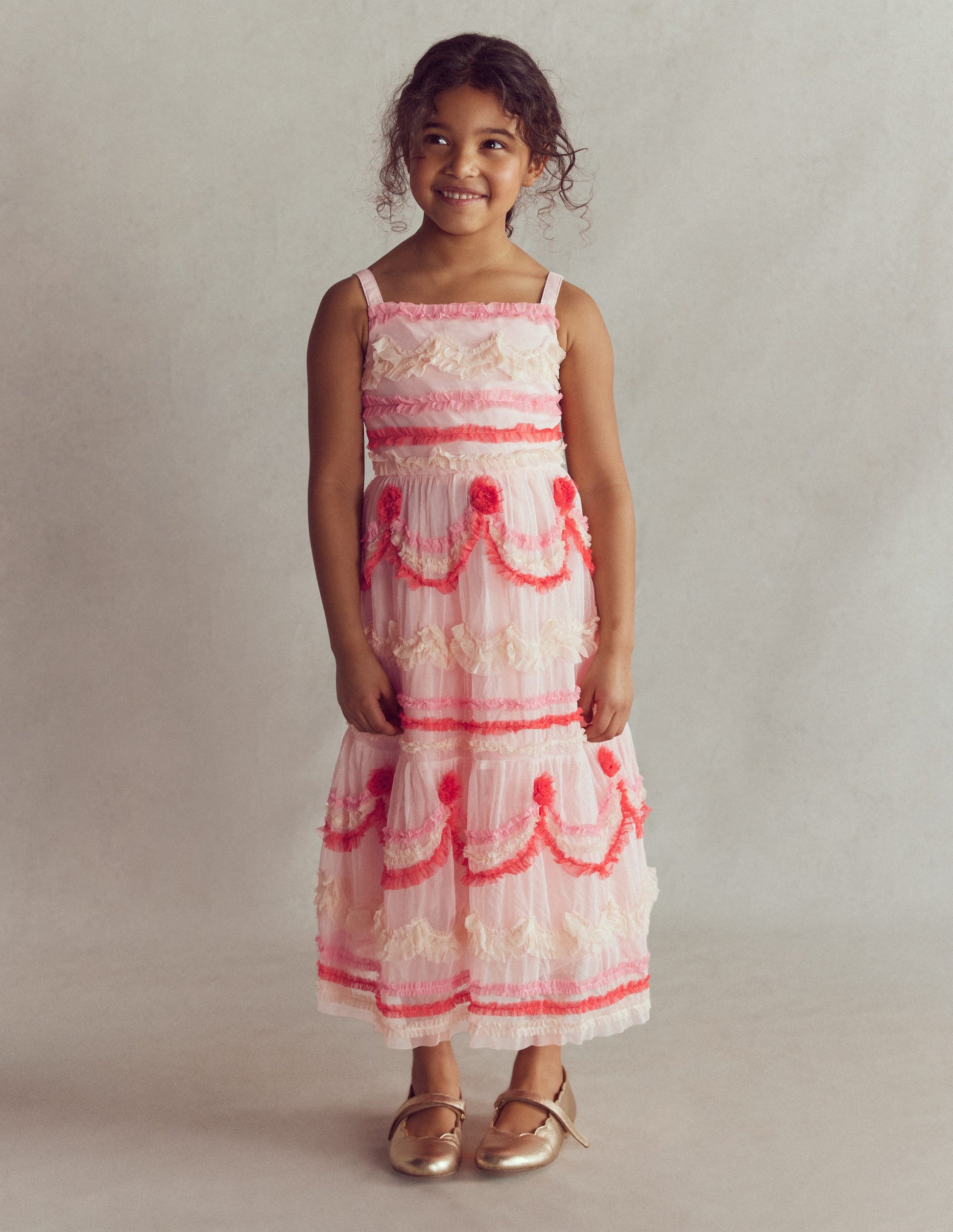 Tiered Cake Tulle Dress-Chalk Pink Cake-3